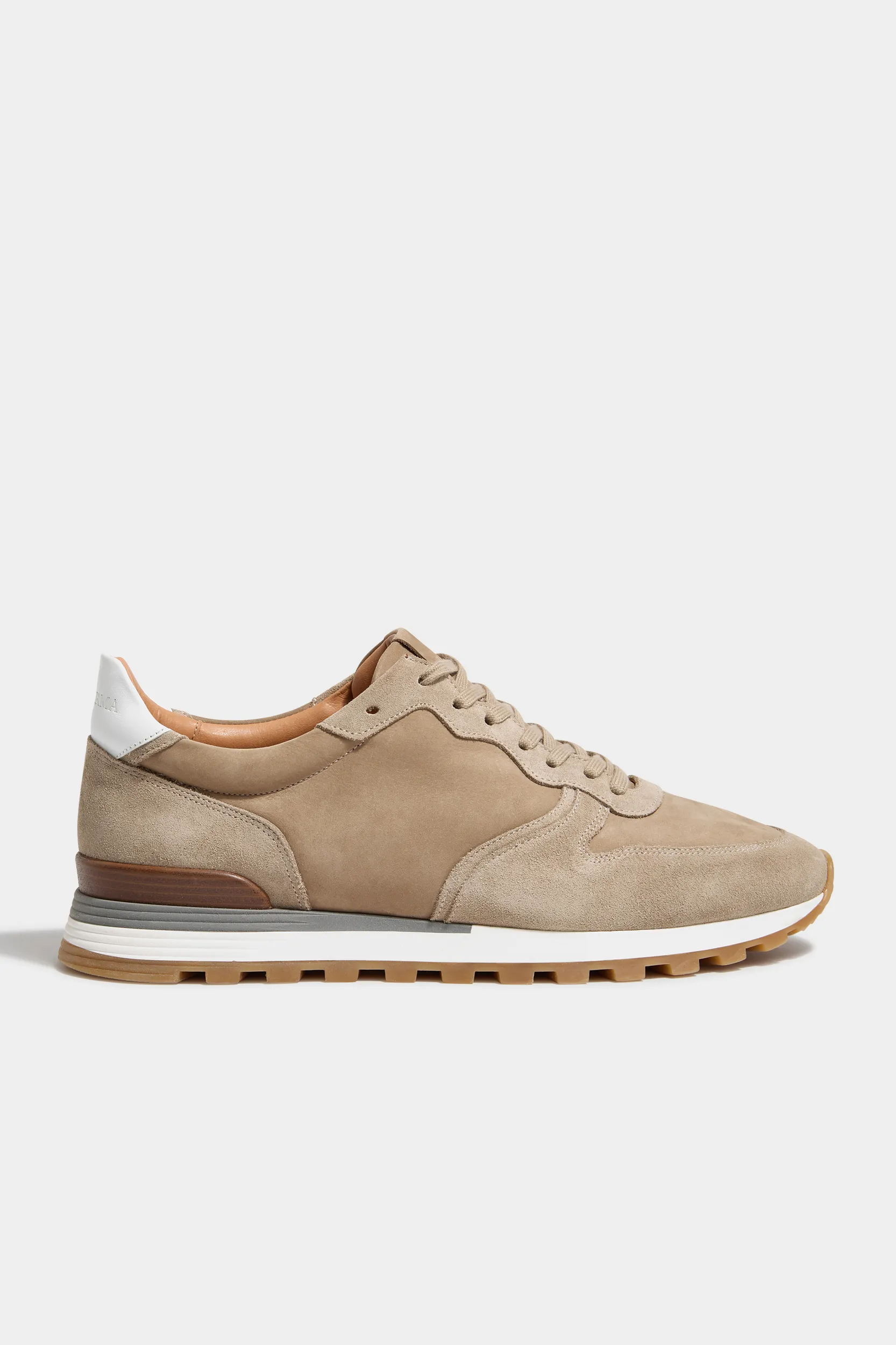 Beige nabuk and suede runners - Made In Italy - Image 3