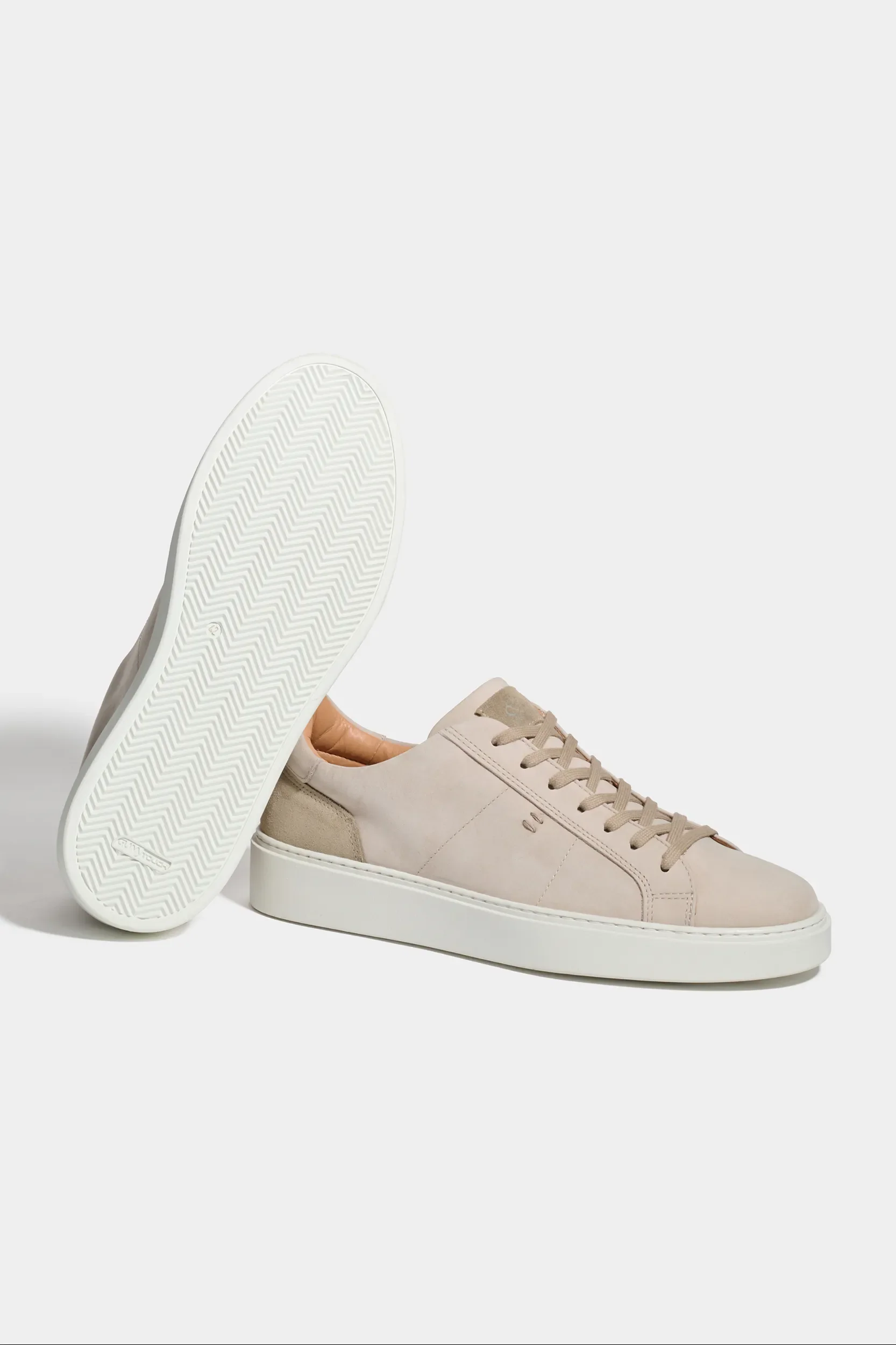 Beige nabuk sneakers - Made in Italy - Image 2