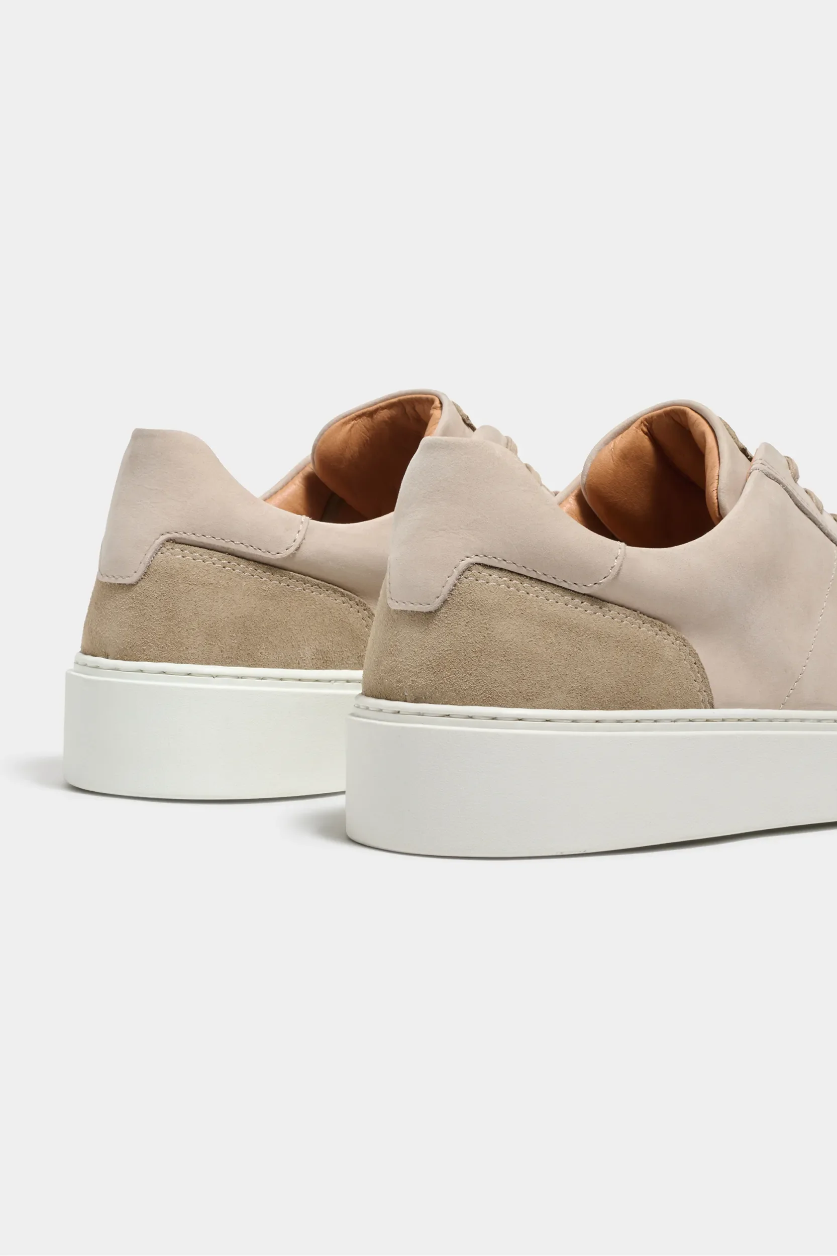 Beige nabuk sneakers - Made in Italy - Image 3