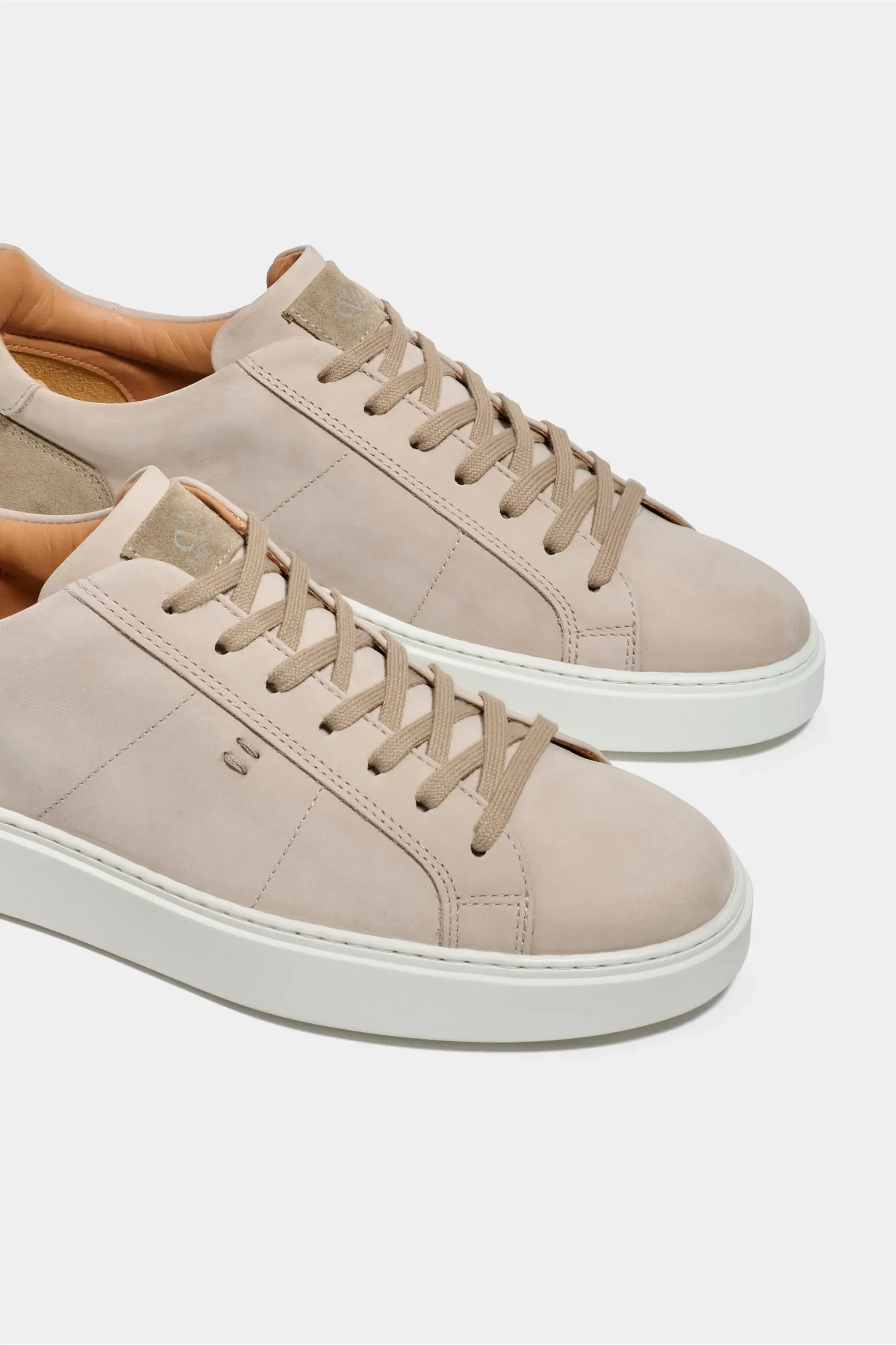 Beige nabuk sneakers - Made in Italy - Image 4