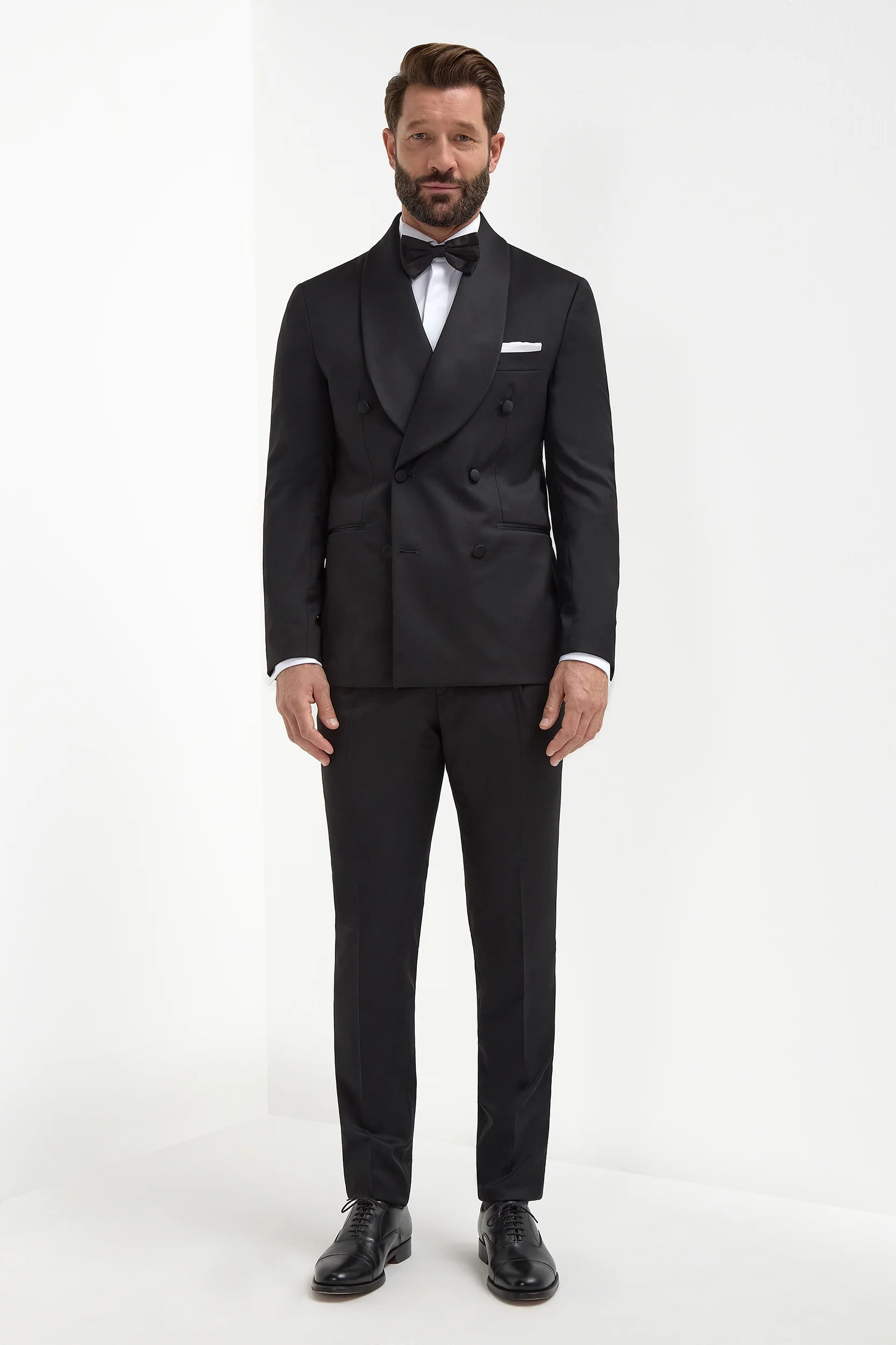 Black double breasted tuxedo jacket - Made in Italy - Image 6