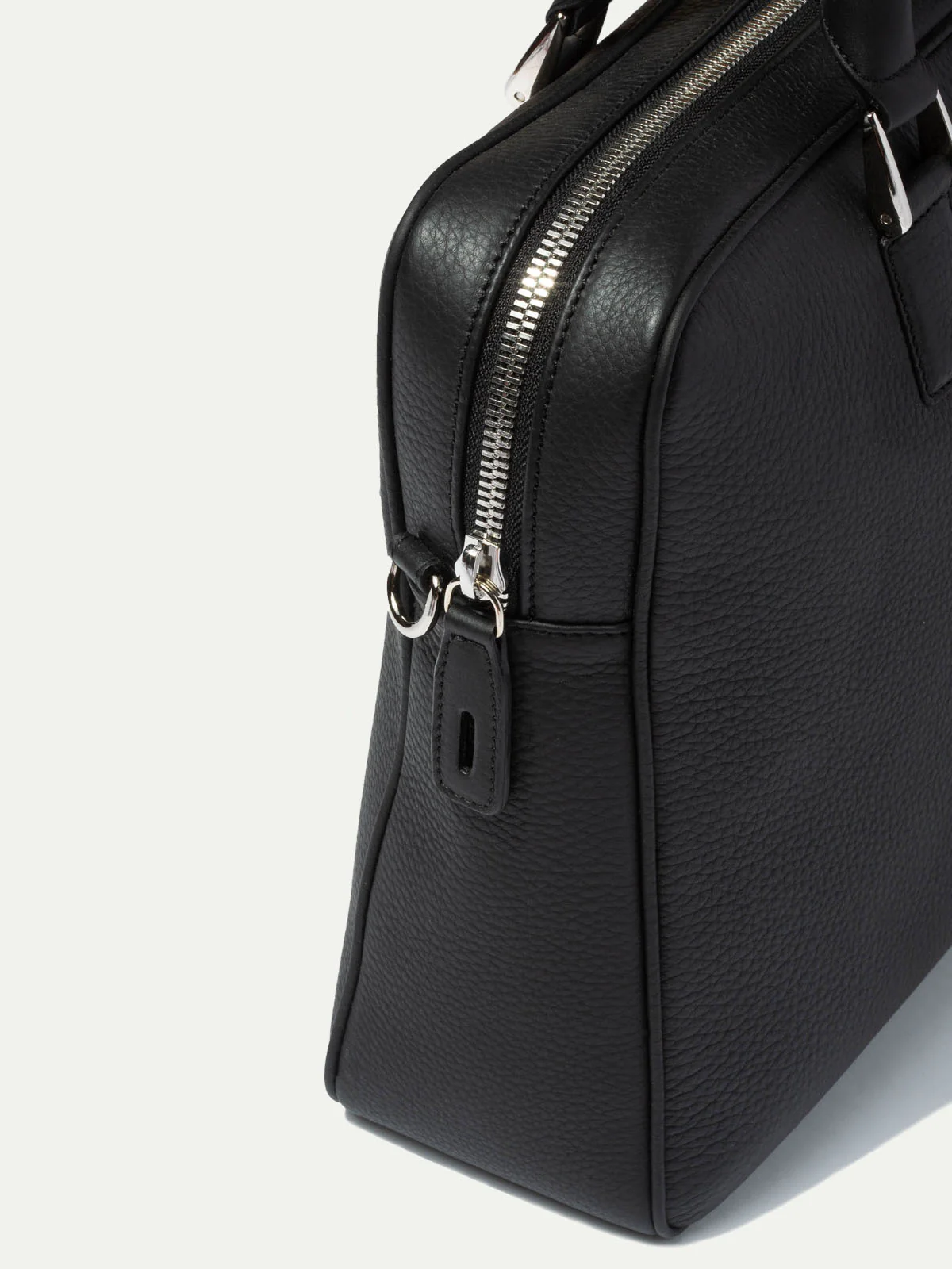 Black leather briefcase - Made in Italy - Image 6
