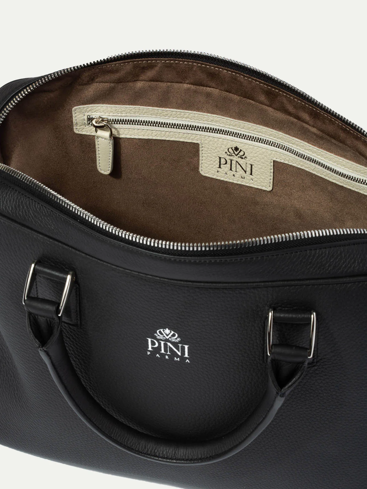 Black leather briefcase - Made in Italy - Image 7