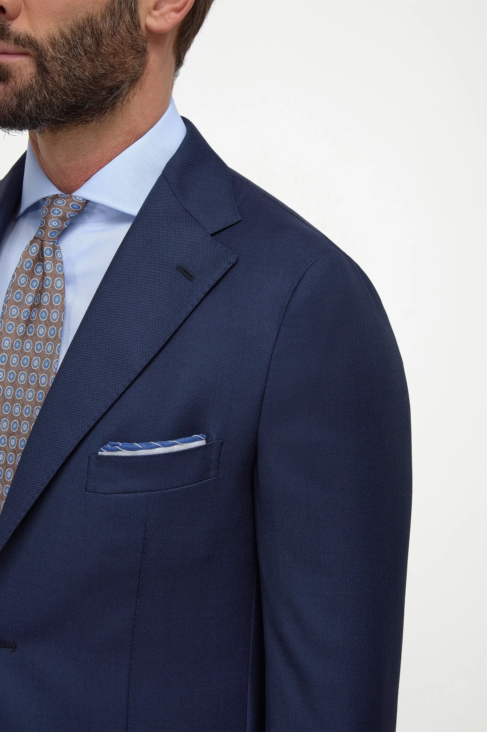 Blue birdseye suit - Made in Italy - Image 2