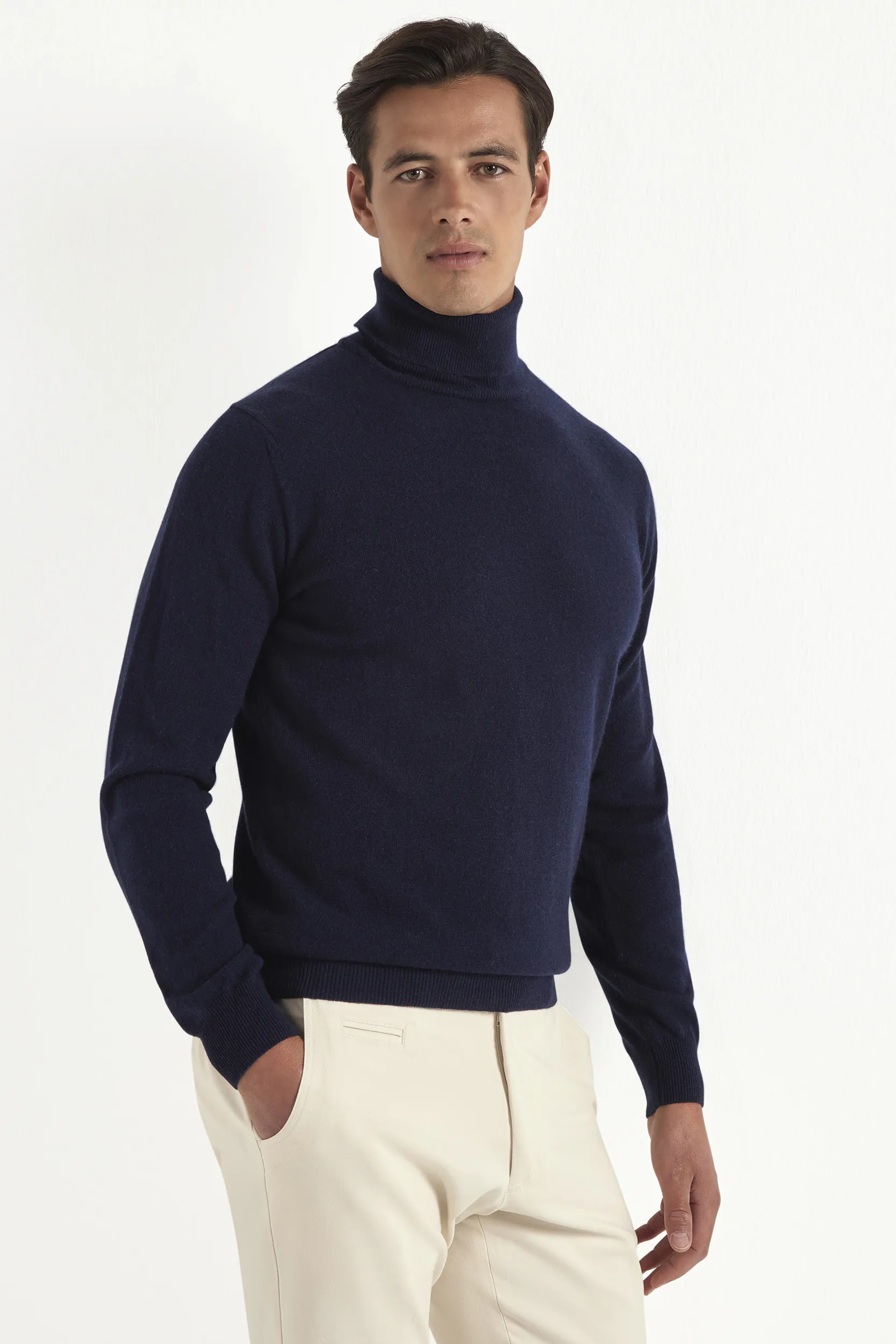 Blue cashmere turtleneck – Made in italy - Image 3