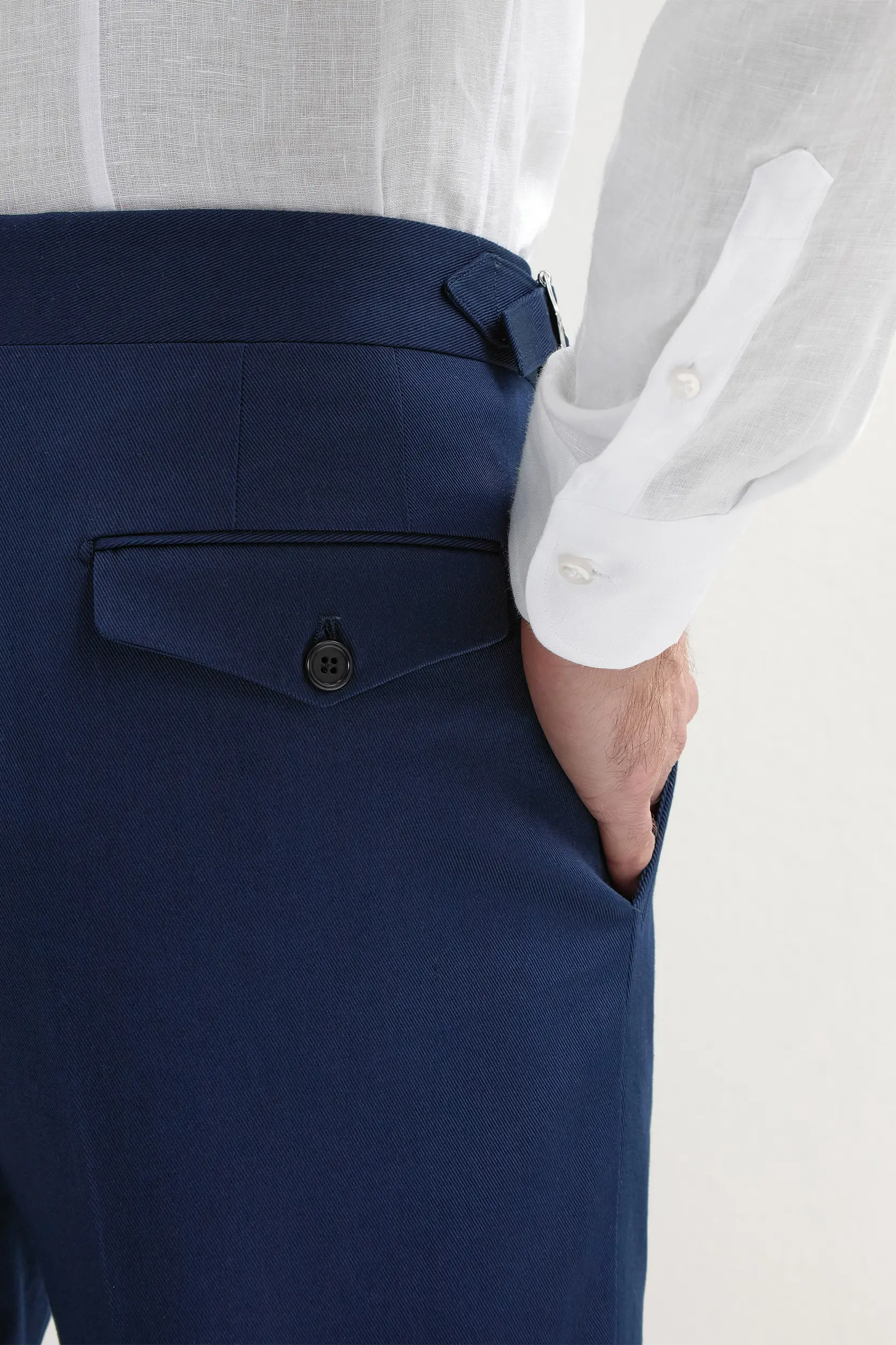 Blue cotton shorts - Made in Italy - Image 3