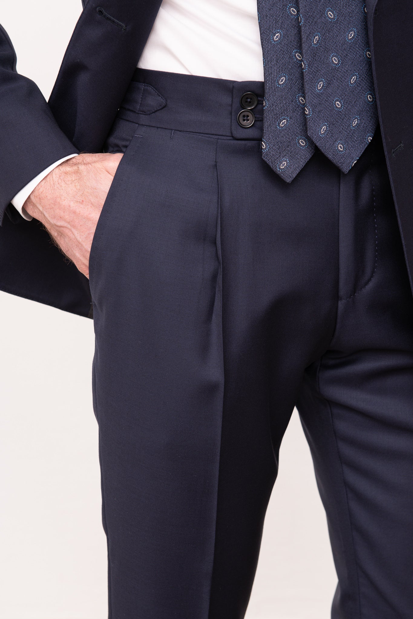 Blue double breasted suit - Made in Italy - Image 3
