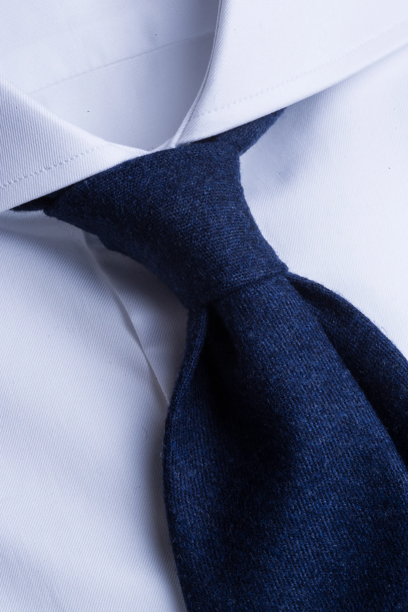 Blue flannel tie - Made In Italy - Image 4