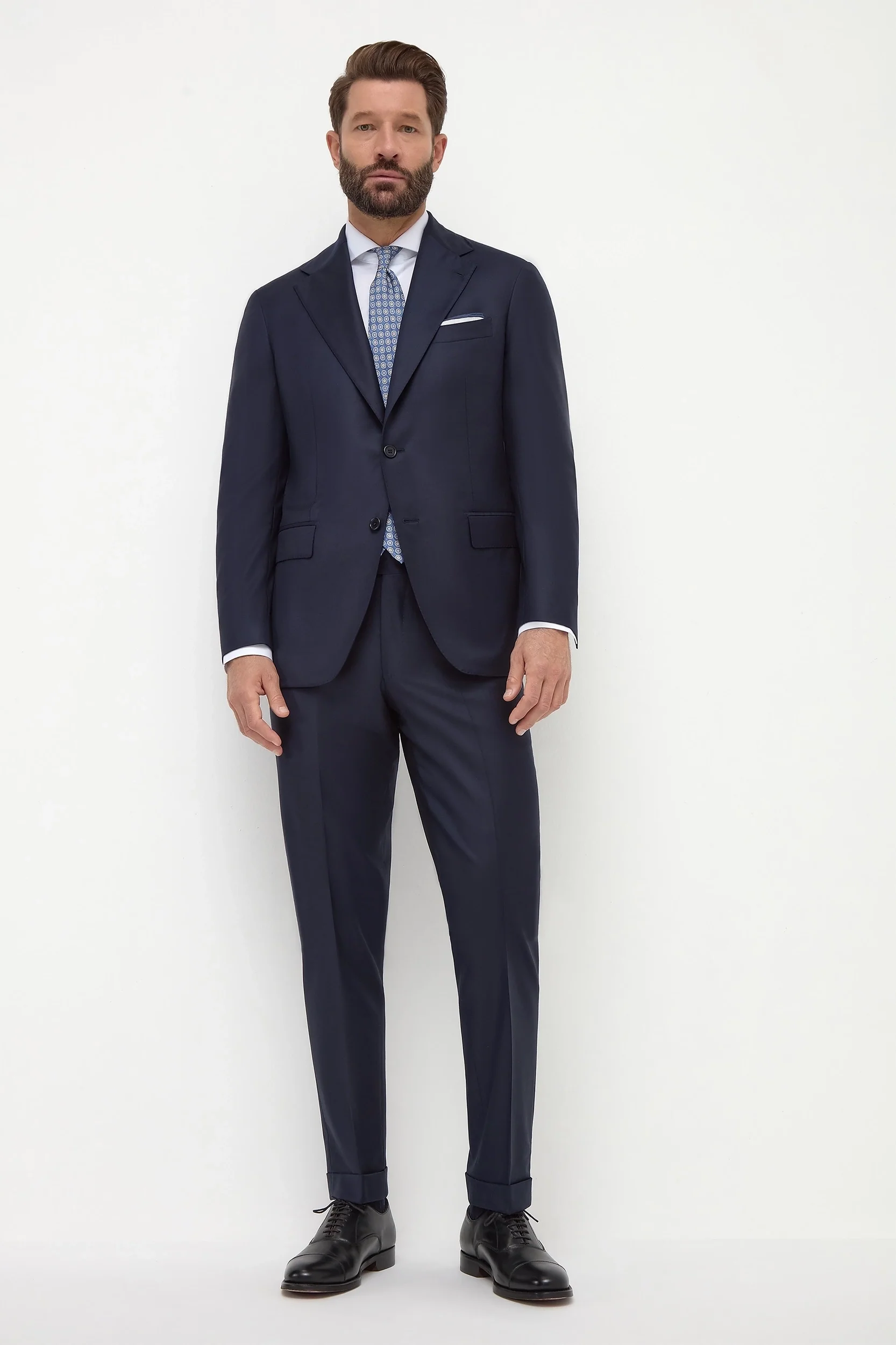 Blue Full Canvas Suit - Made in Italy - Image 6