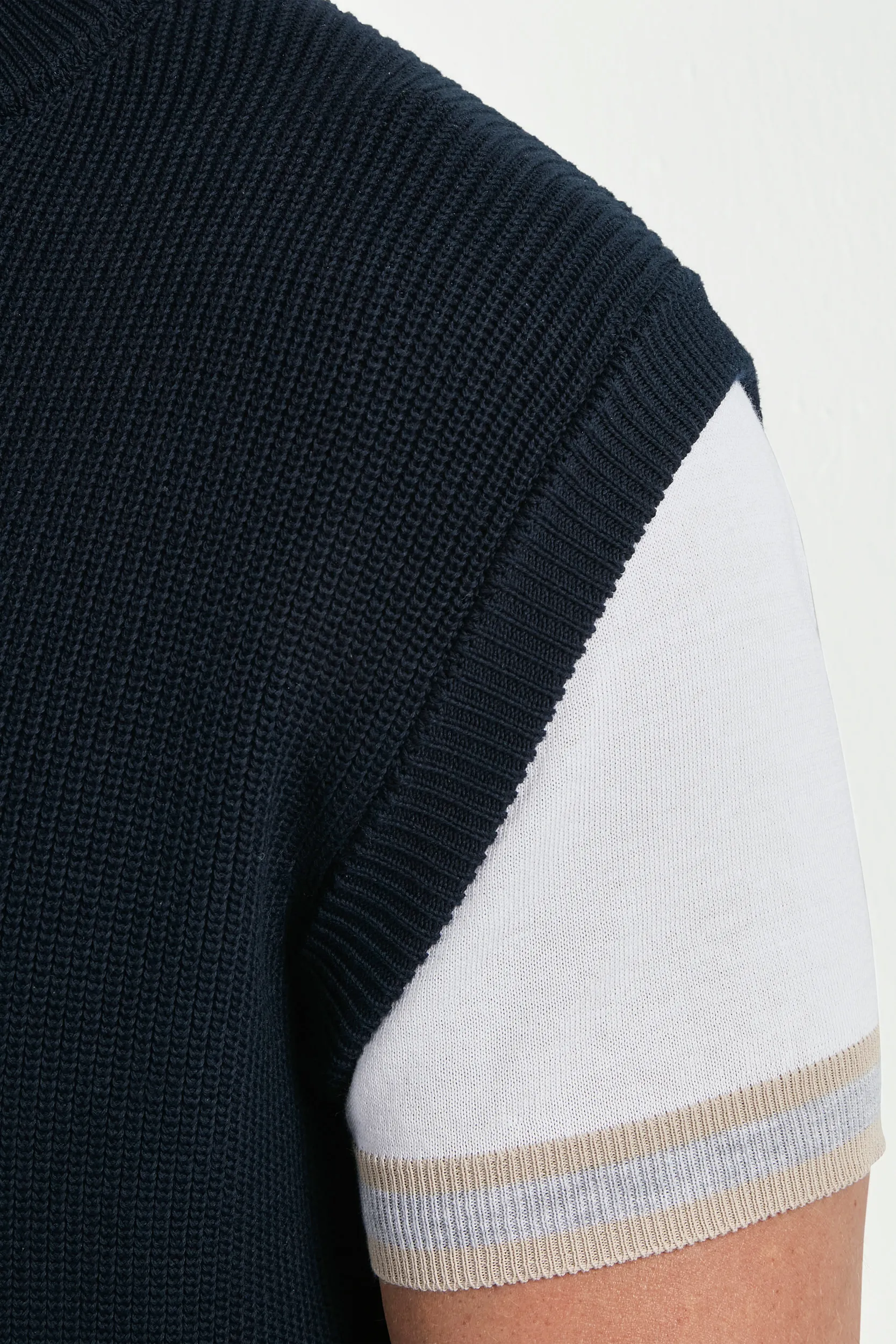 Blue knitted vest - Made in Italy - Image 3
