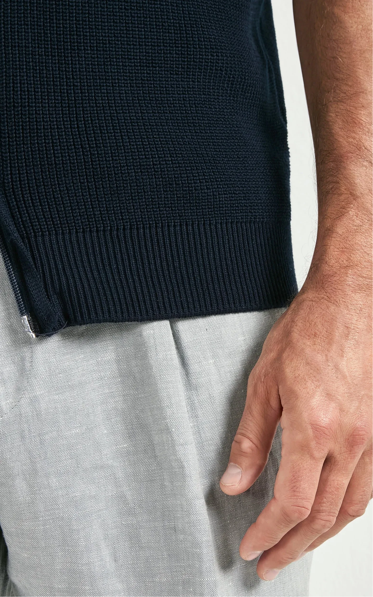 Blue knitted vest - Made in Italy - Image 4