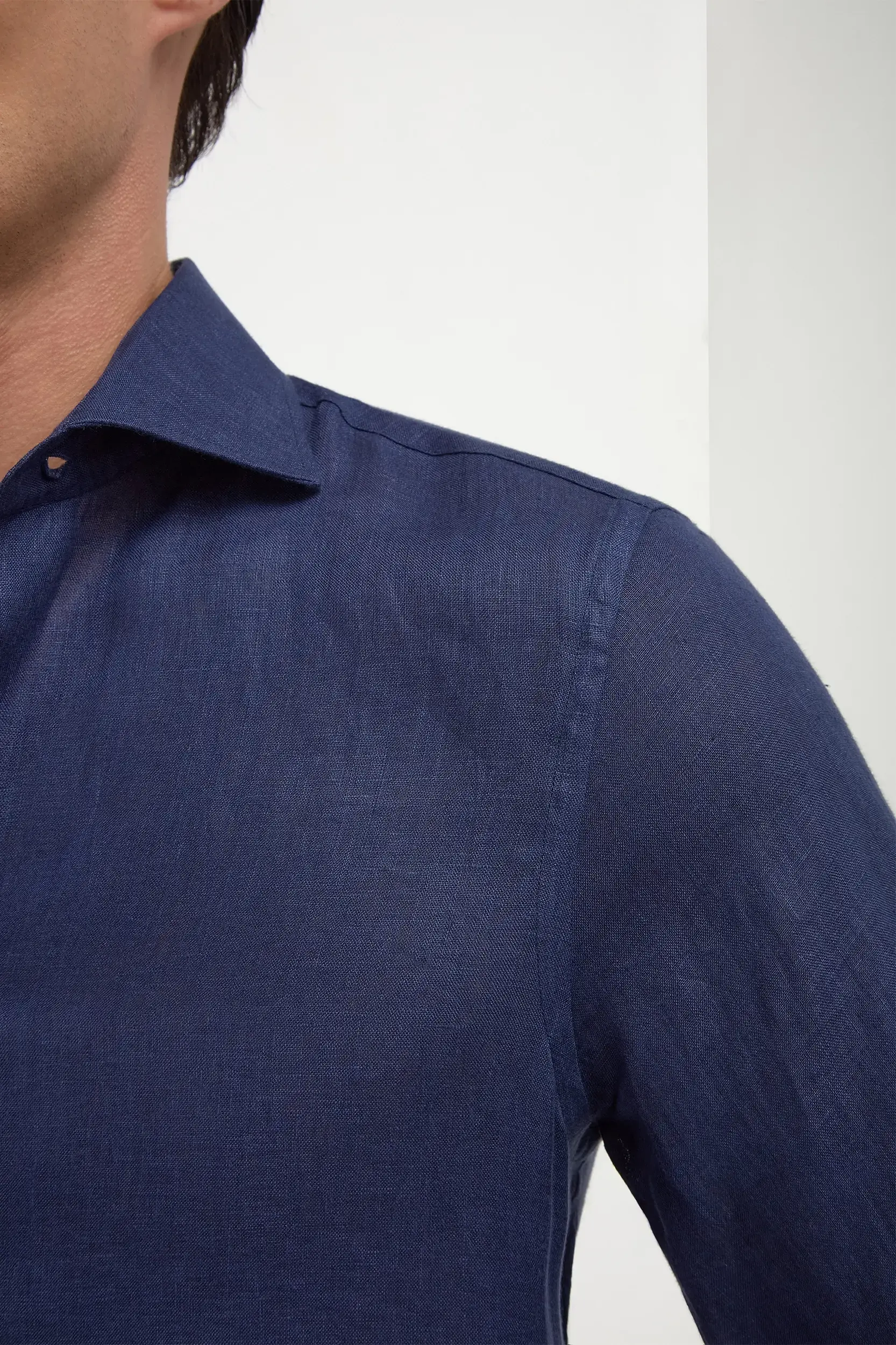 Blue linen shirt - Made in Italy - Image 3