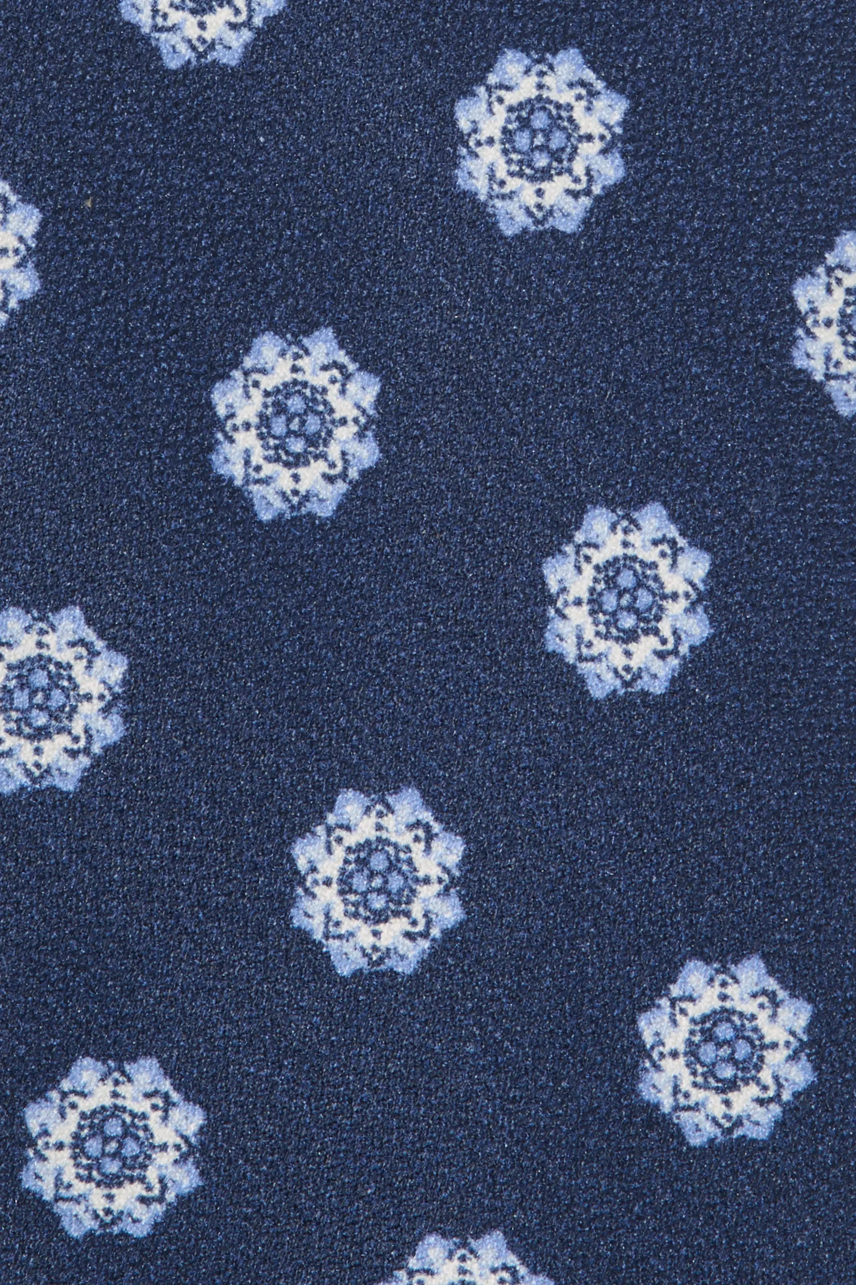 Blue macro fancy silk tie - Made in Italy - Image 2