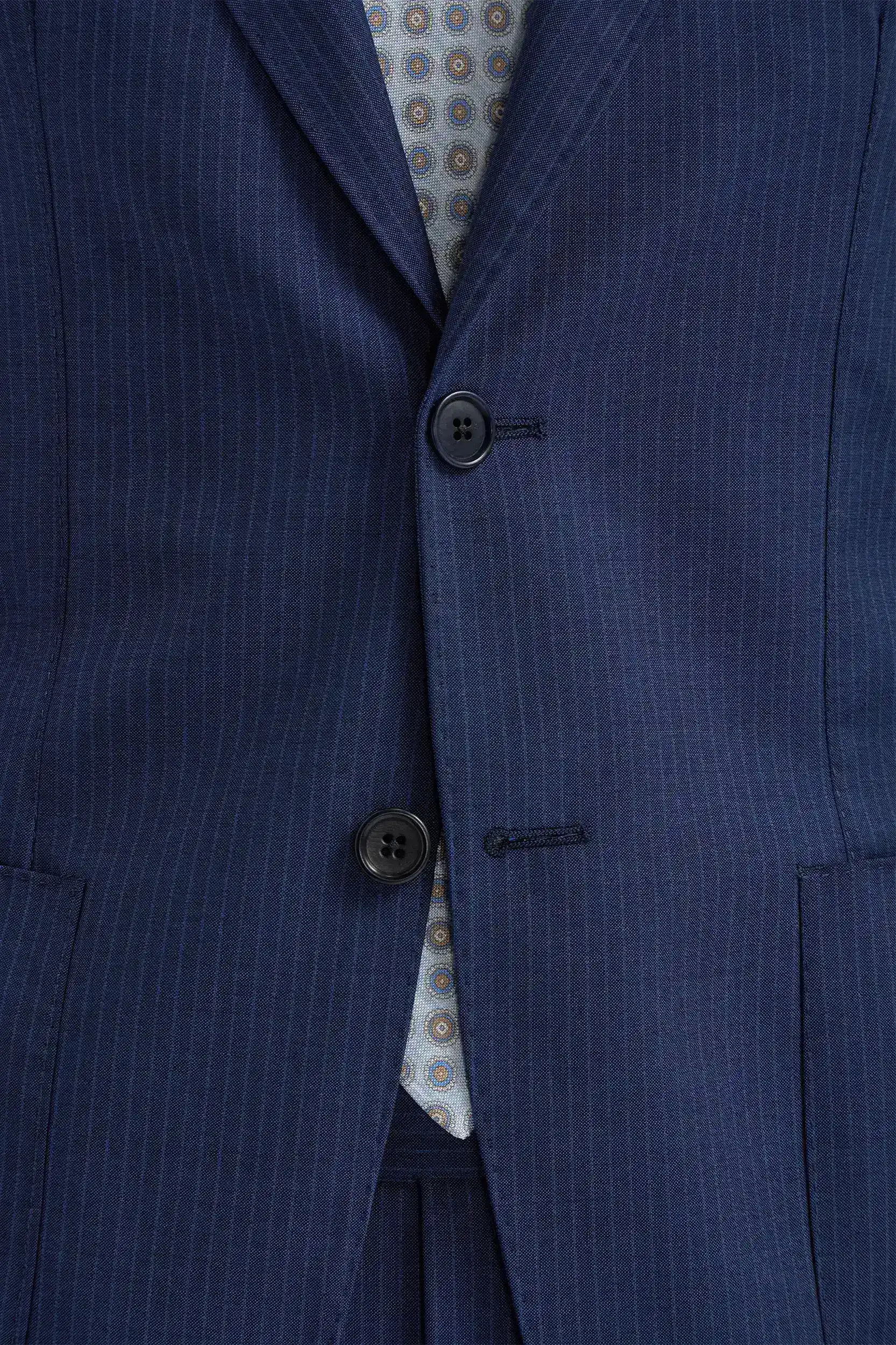 Blue pinstripe wool suit - Made in Italy - Image 4