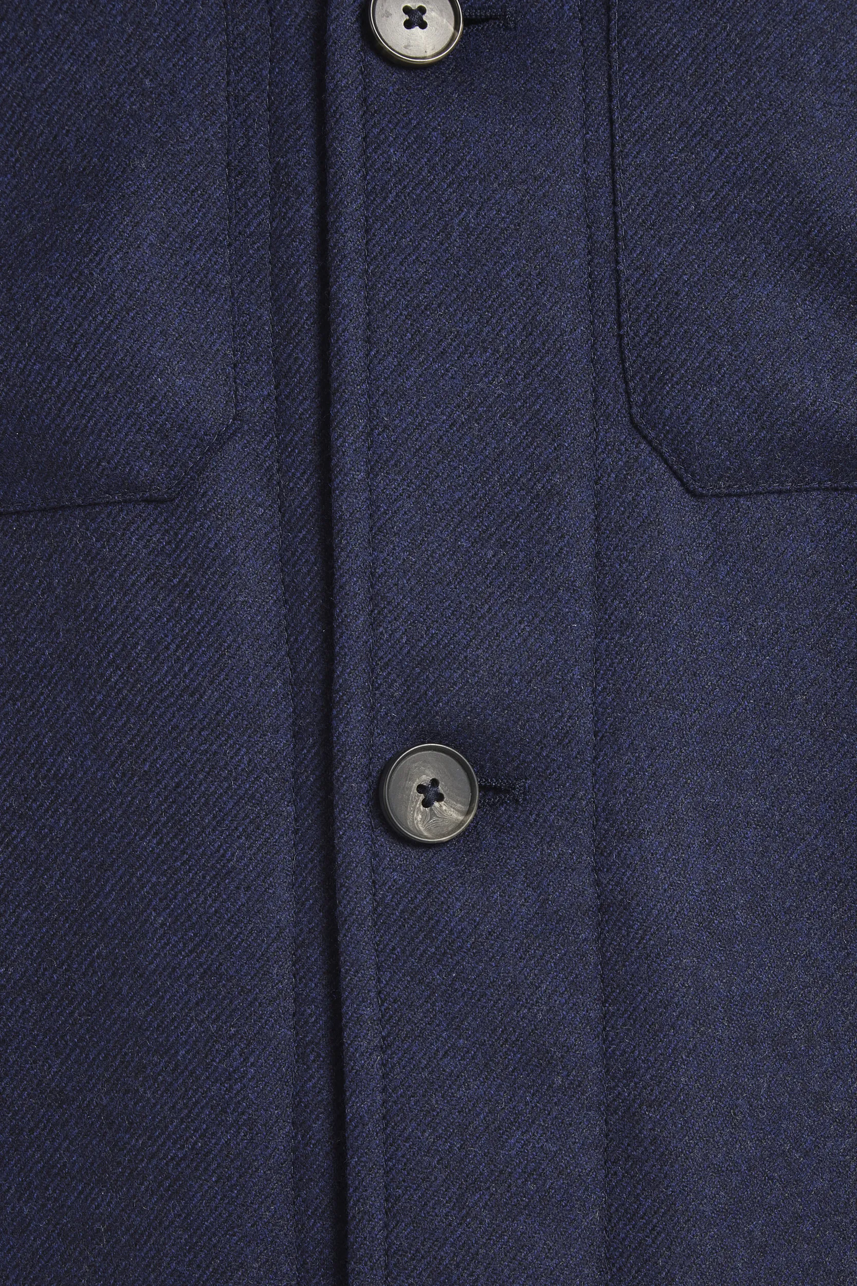 Blue wool and cashmere shirt jacket - Made in Italy - Image 4
