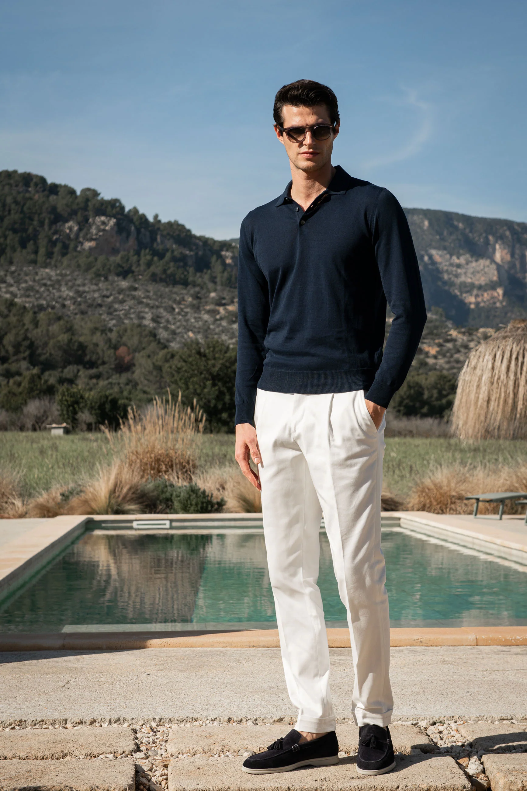 Blue suede tassel loafers - Made In Italy - Image 5