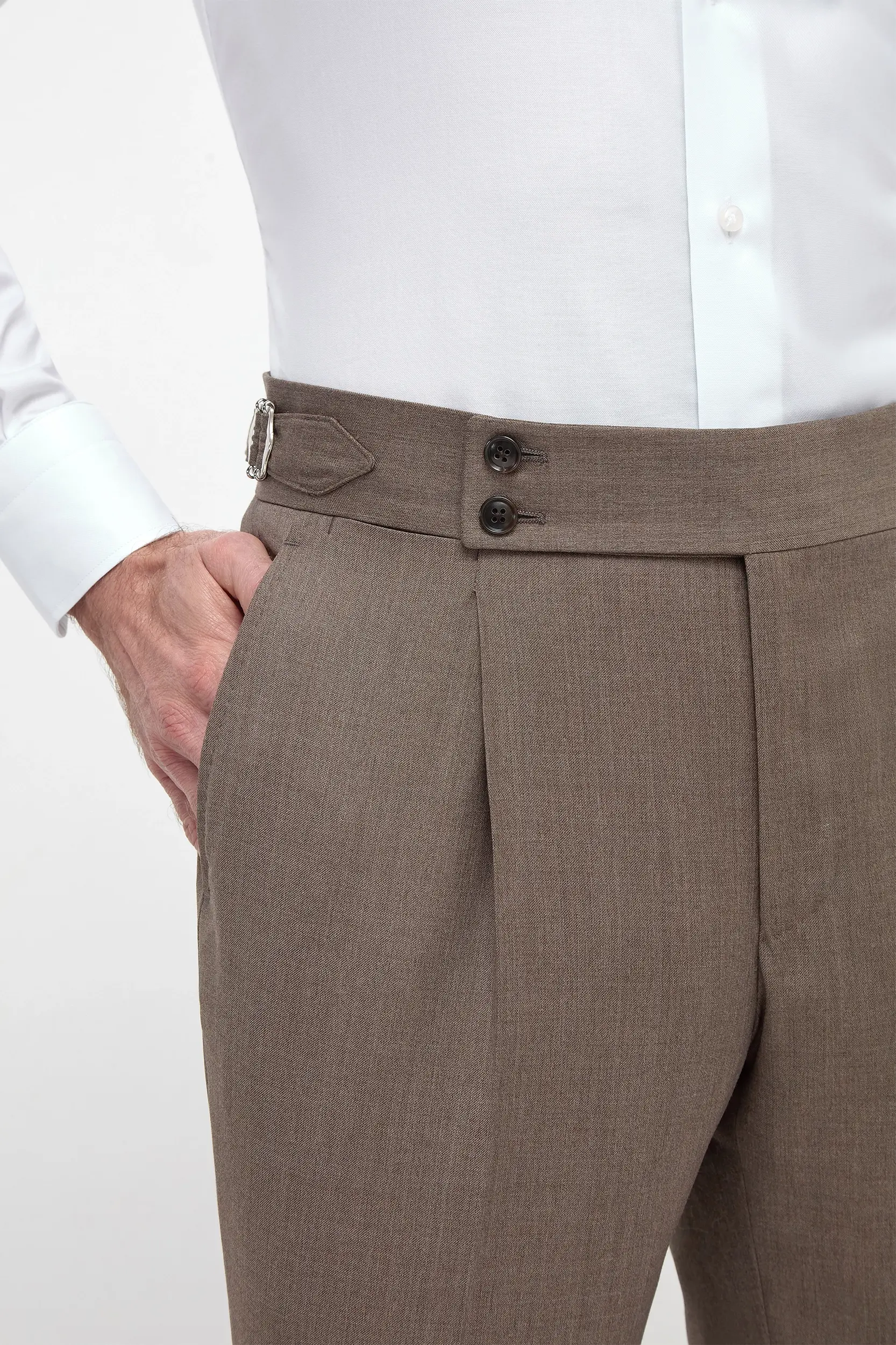 Brown Soragna trousers - Made in Italy - Image 3