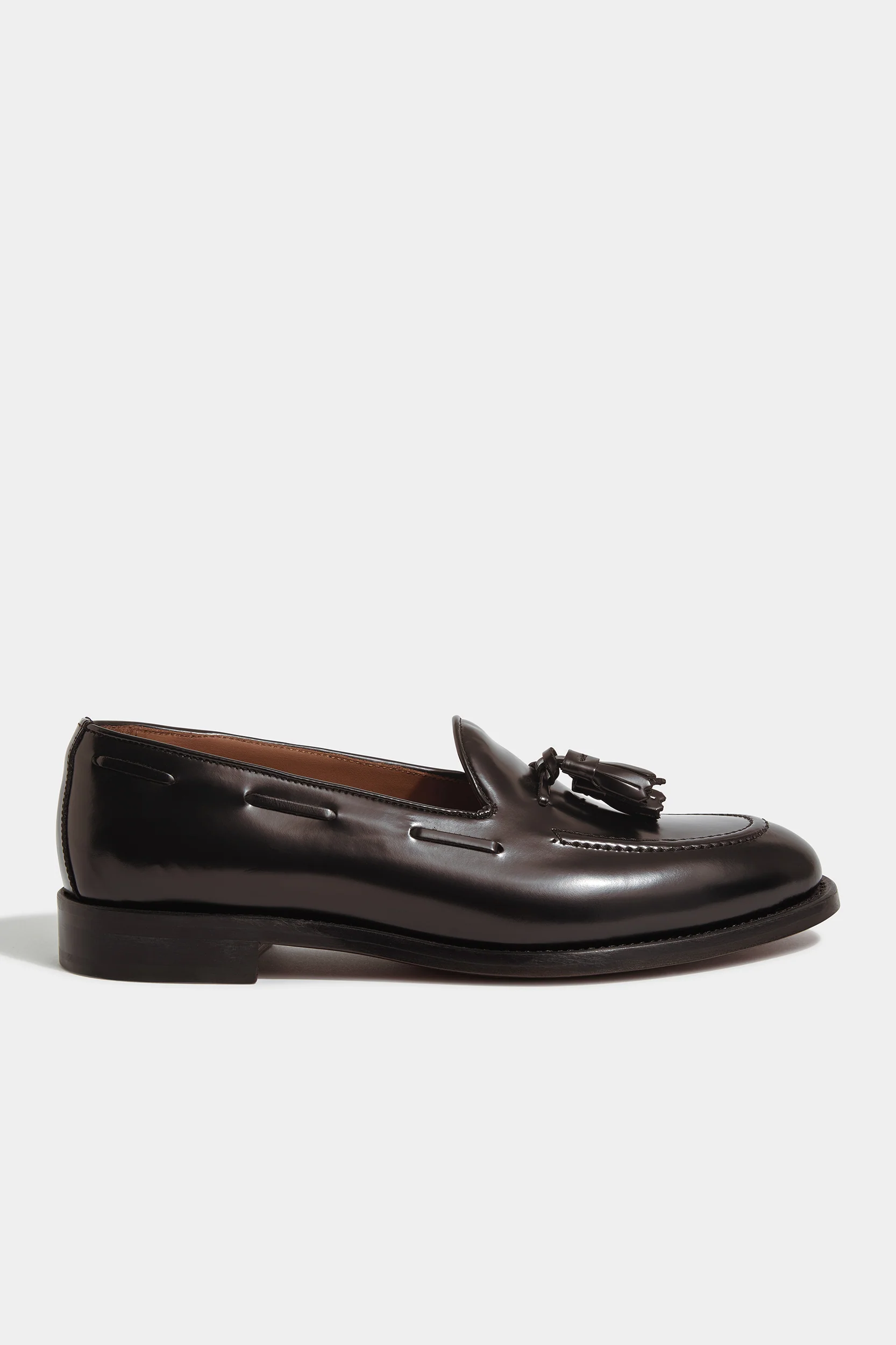Dark brown tassel loafers - Made In Italy - Image 4