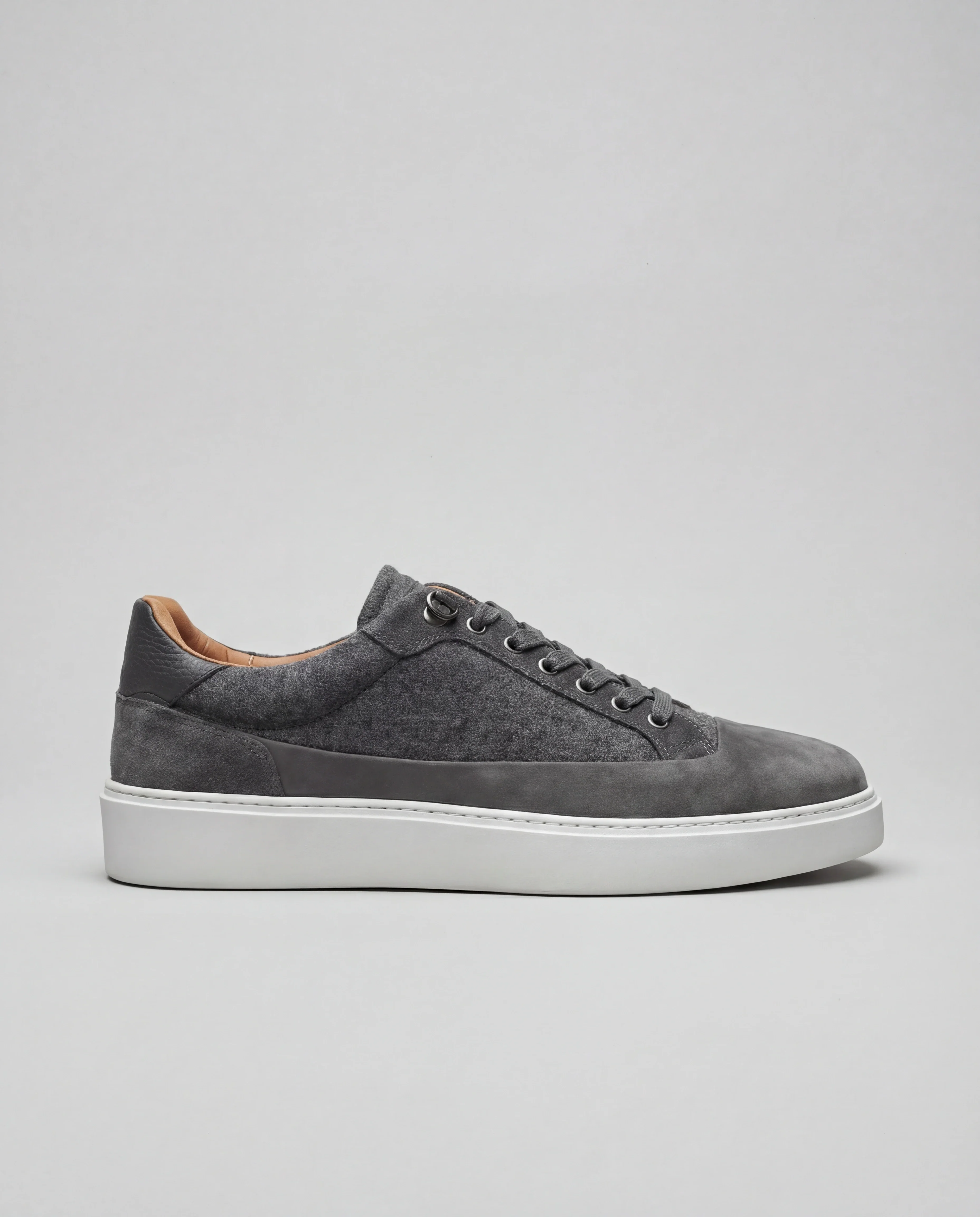 Grey flannel sneakers - Made in Italy - Image 4