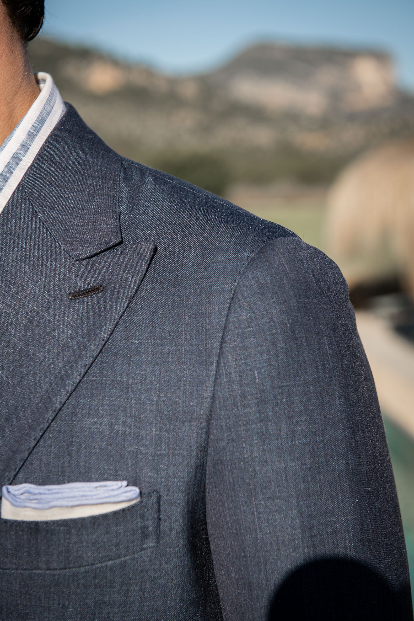 Denim double breasted suit - Made in Italy - Image 7