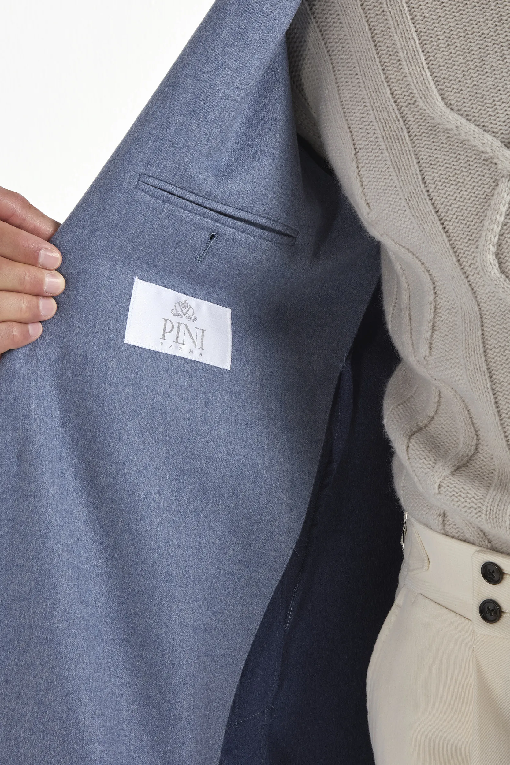 Dusty blue overcoat - Made in Italy - Image 3