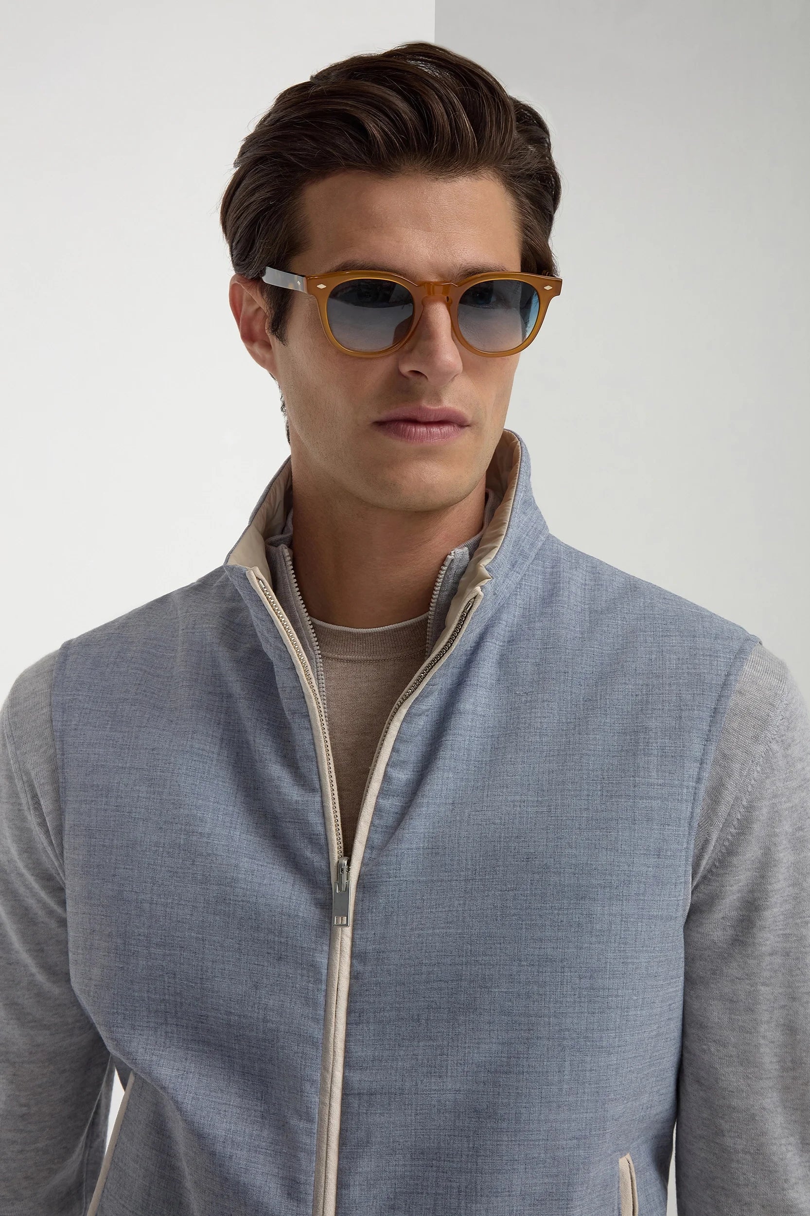 Dusty blue reversible vest - Made in Italy - Image 5