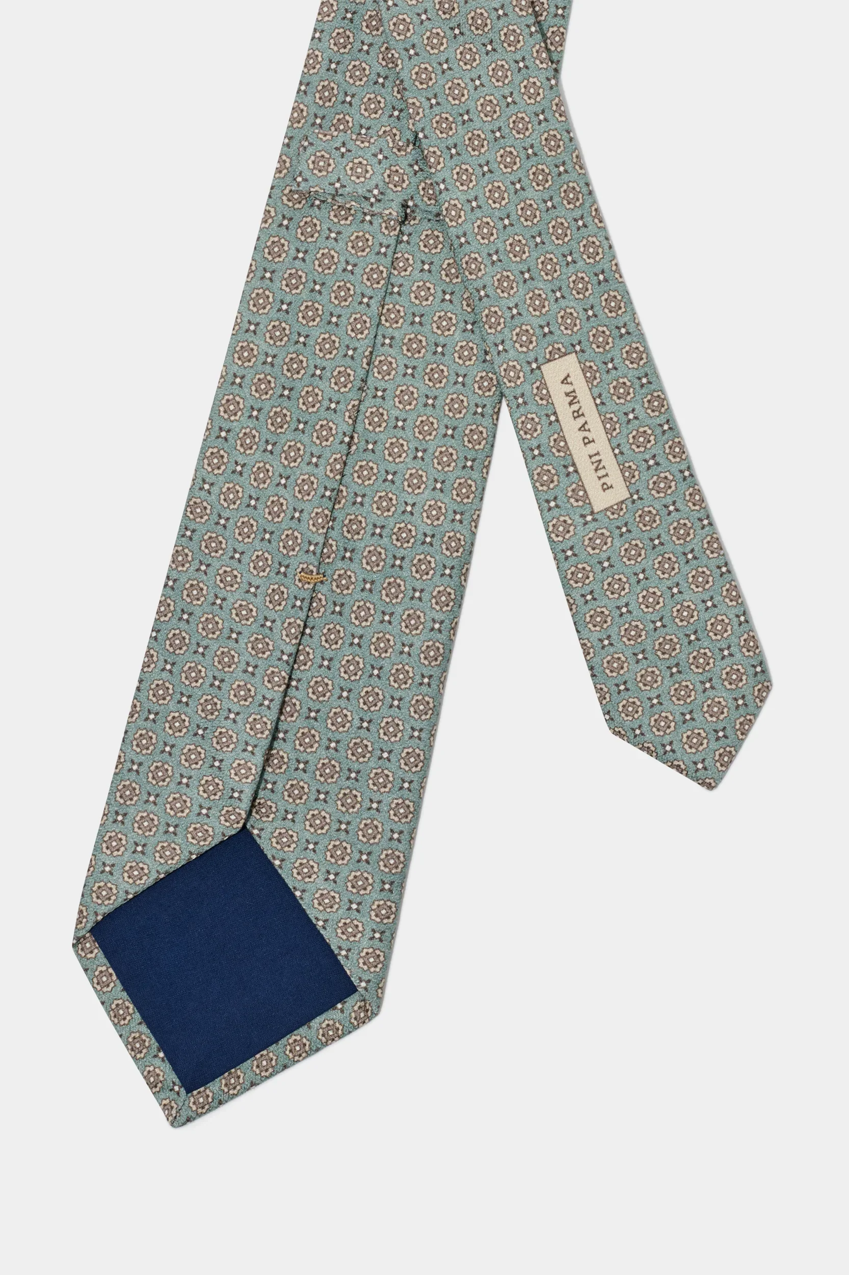 Green fancy silk tie - Made in Italy - Image 3