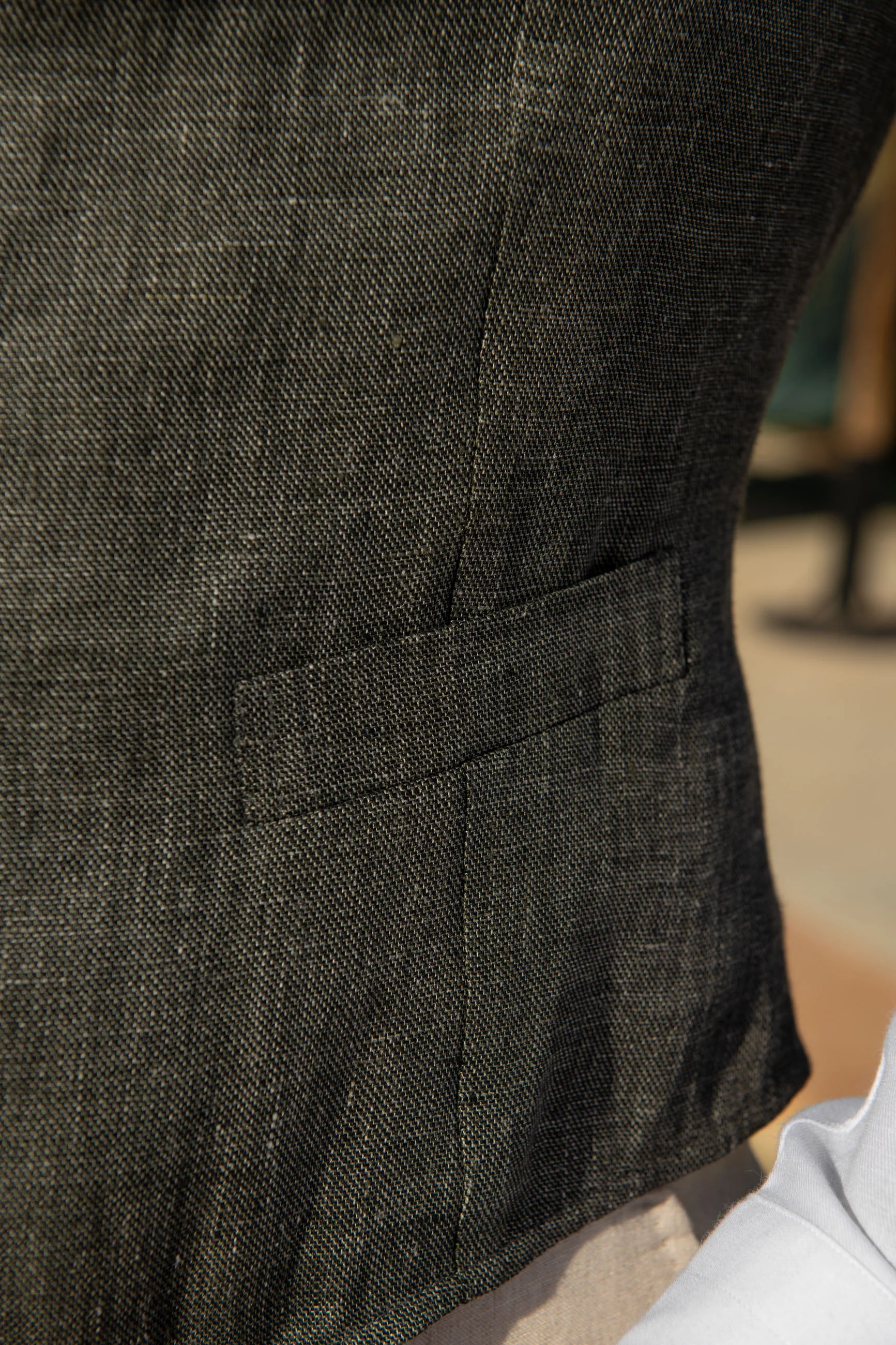Green linen waistcoat - Made in Italy - Image 5