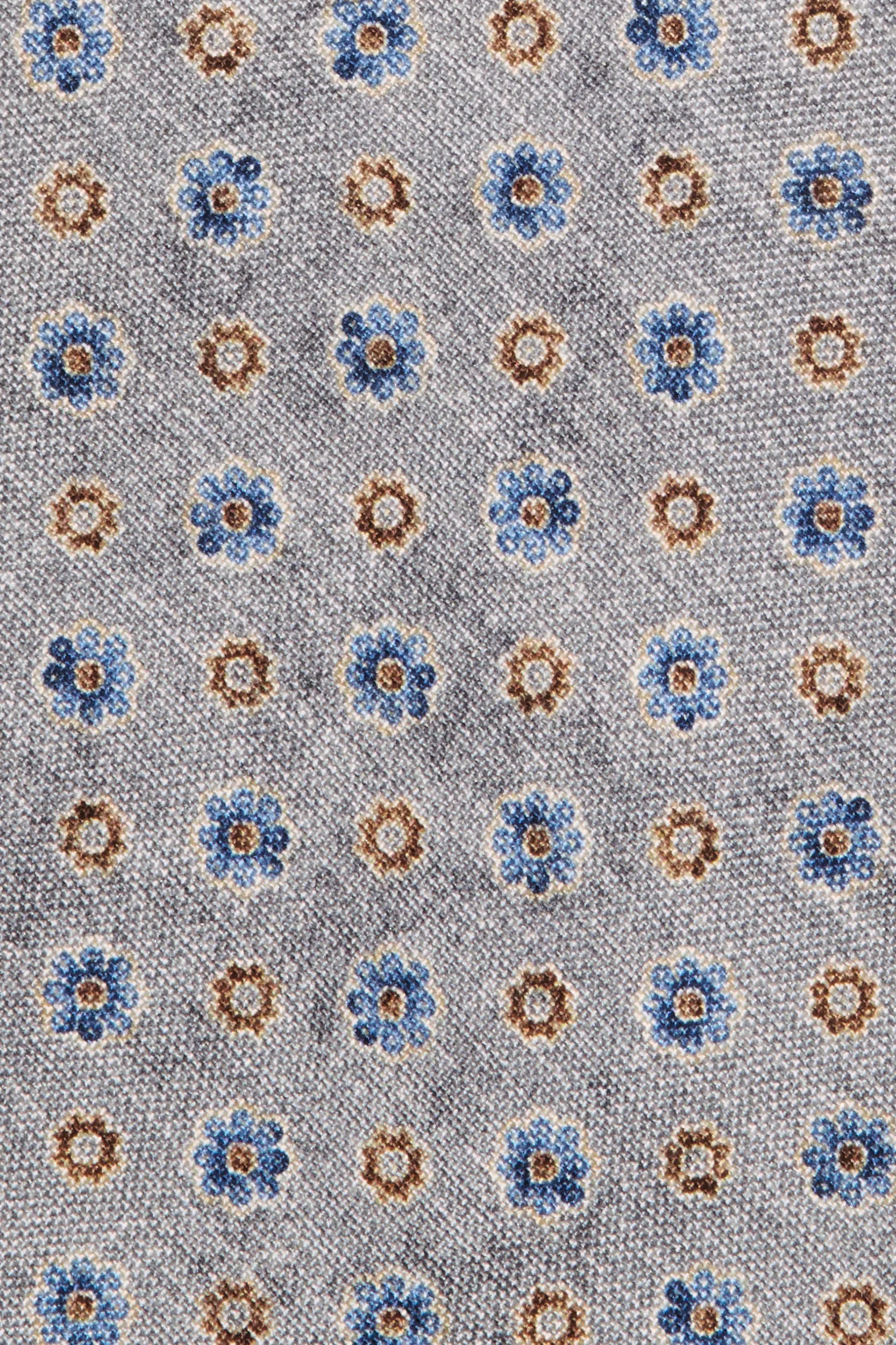 Grey fancy silk tie - Made in Italy - Image 2