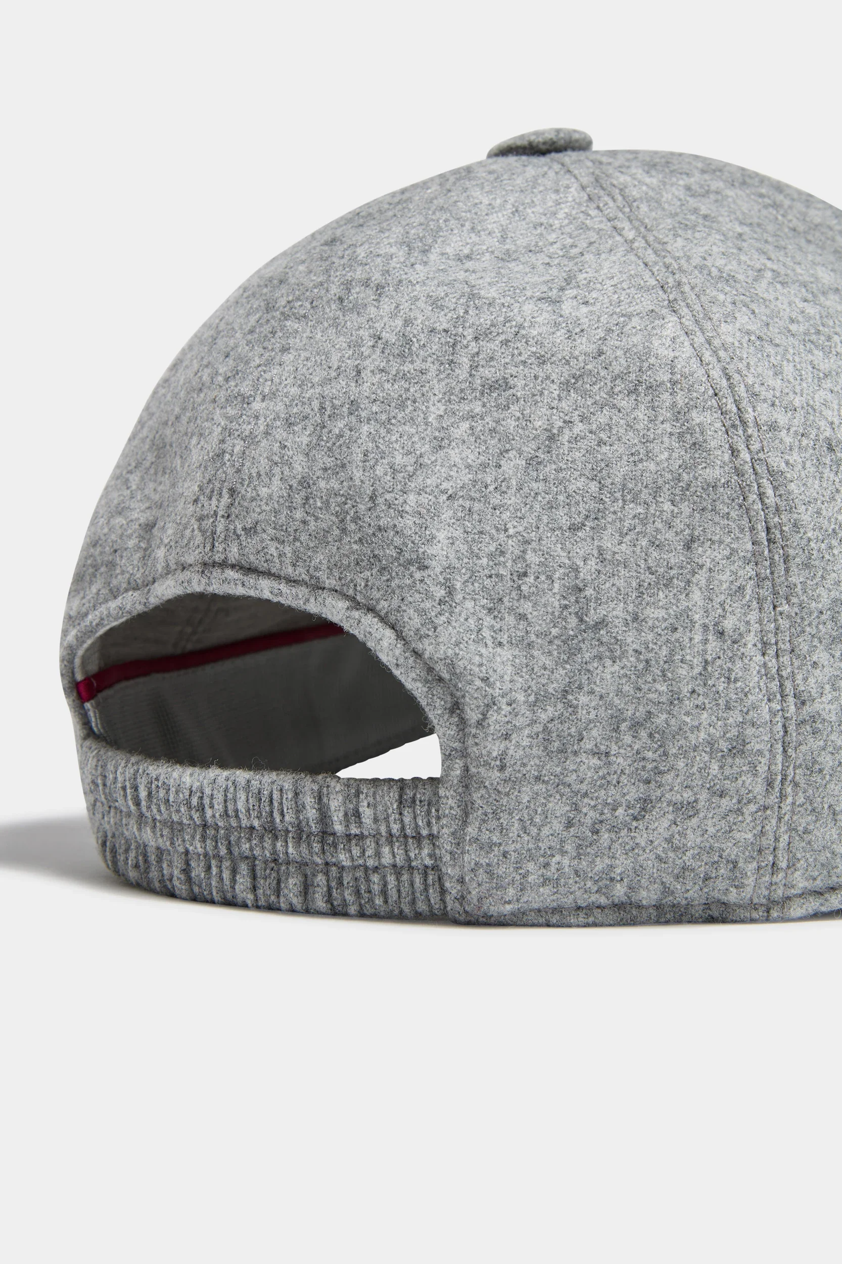 Grey flannel baseball cap - Made in Italy - Image 3