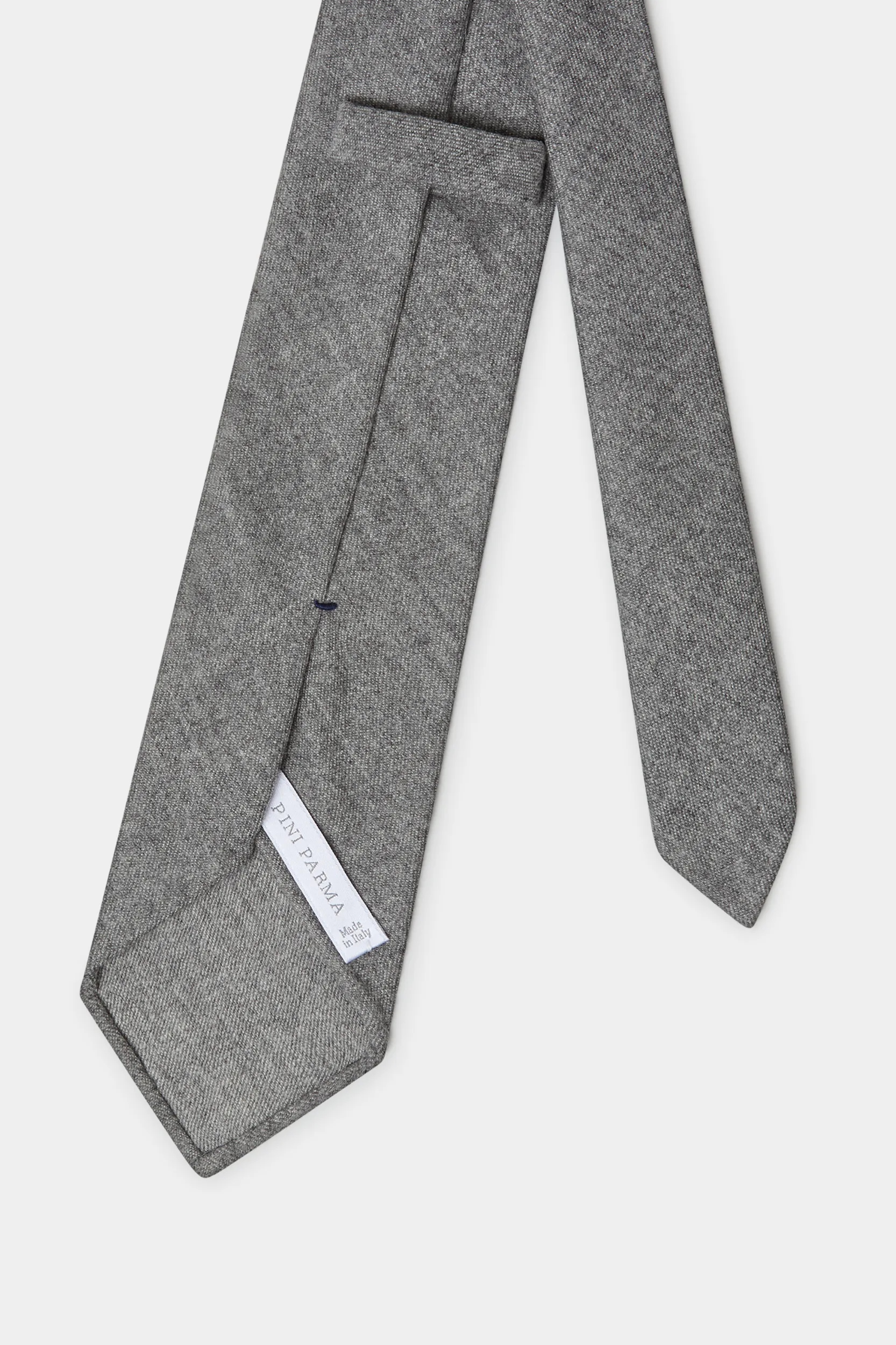 Grey flannel tie - Made In Italy - Image 3