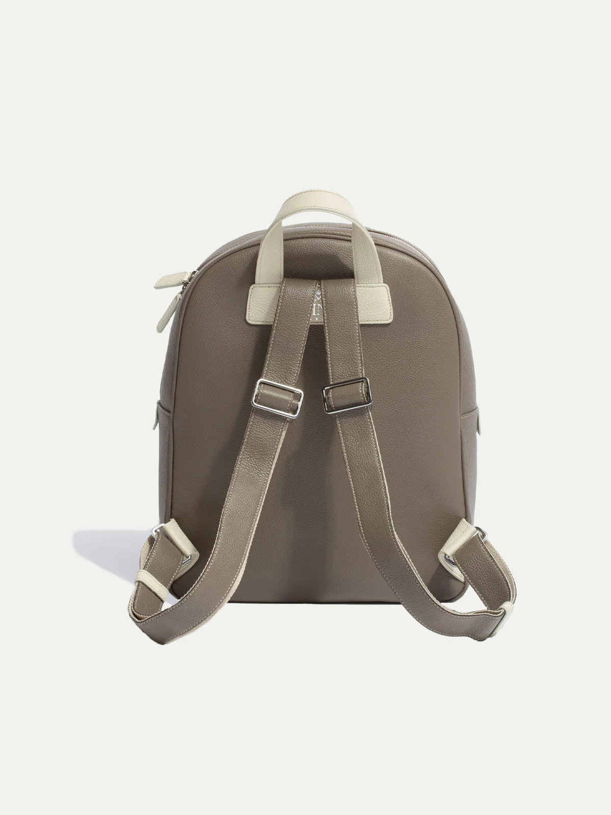 Taupe leather backpack - Made in Italy - Image 3