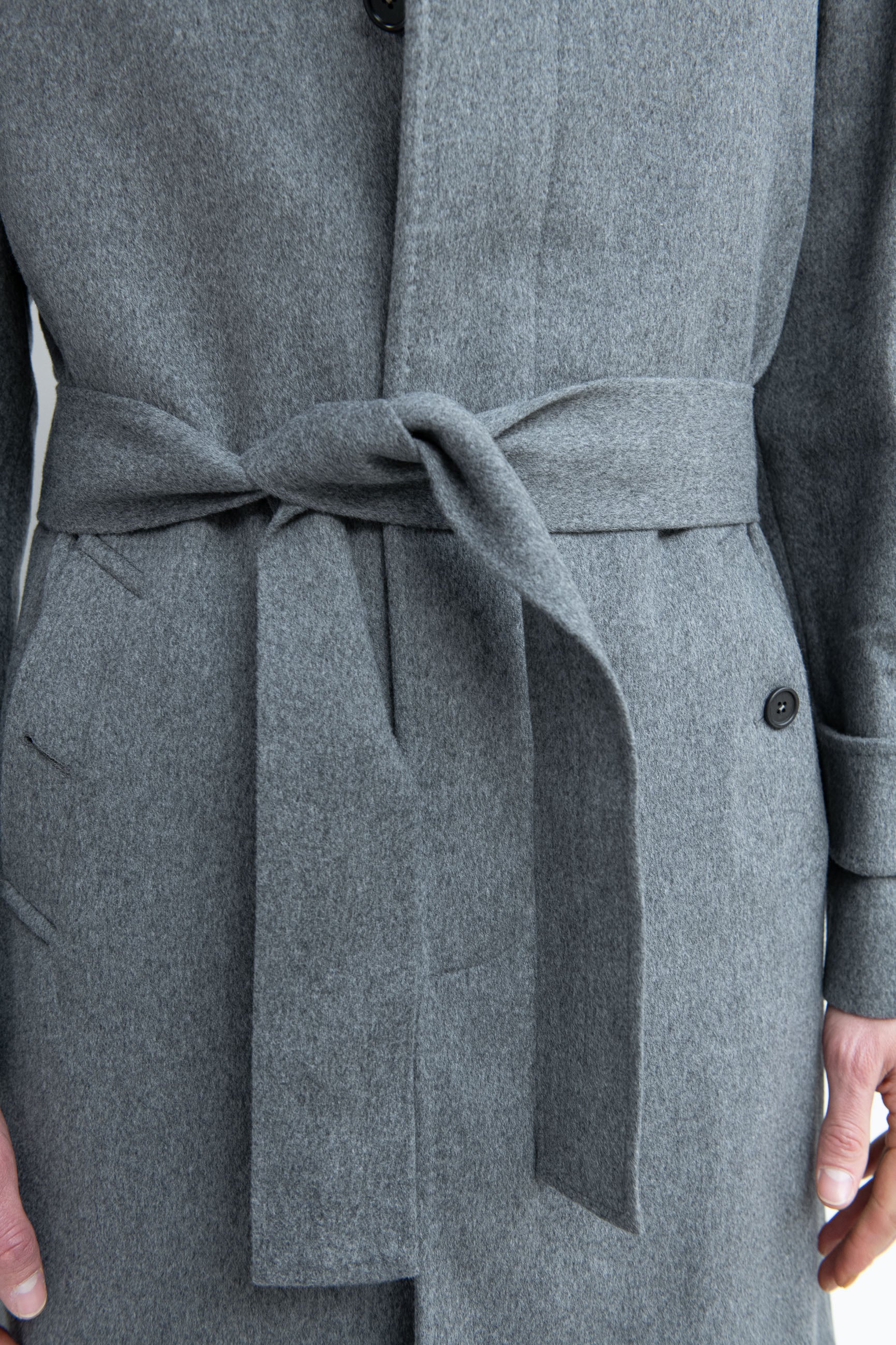 Grey raglan coat – Made in Italy - Image 5