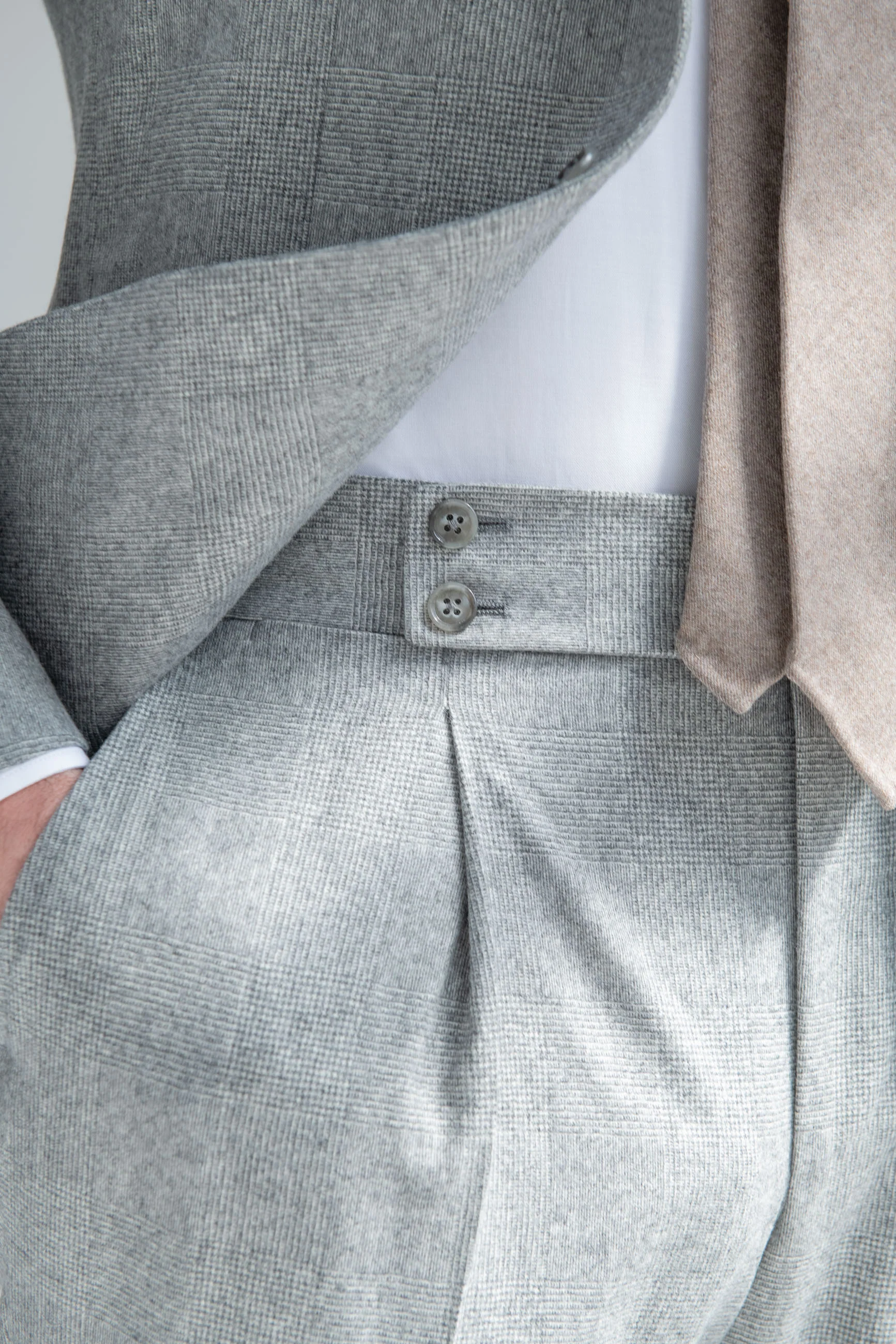 Grey Prince of Wales suit "Soragna Capsule Collection" - Made in Italy - Image 4