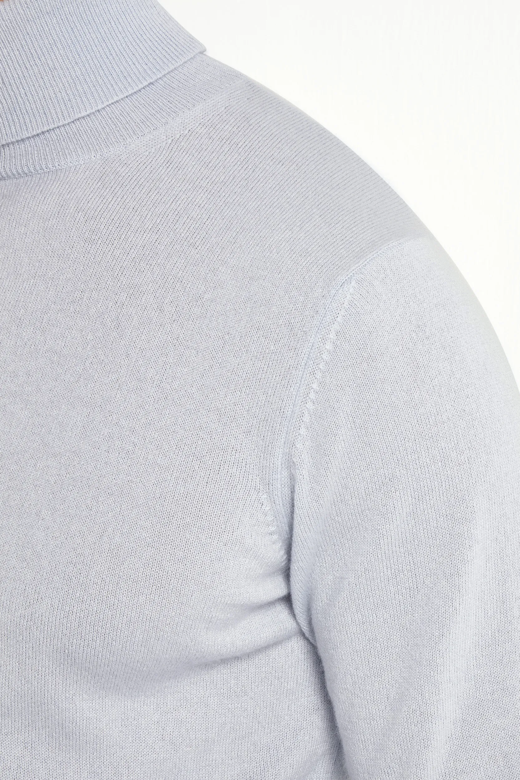 Light blue cashmere turtleneck – Made in italy - Image 4