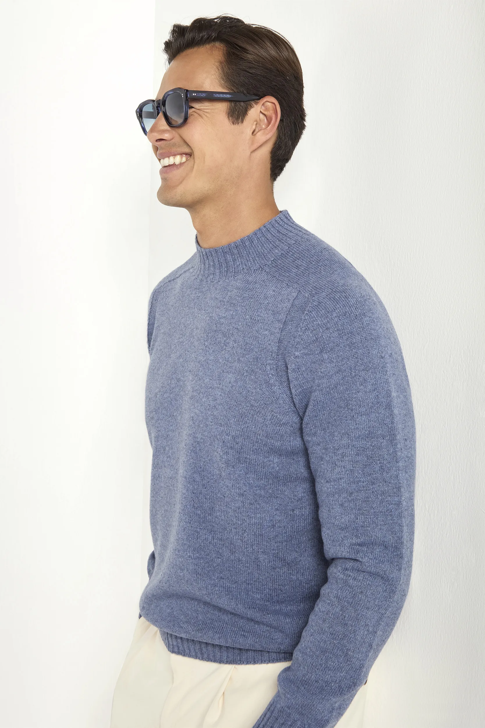 Light blue mock neck - Made in Italy - Image 4