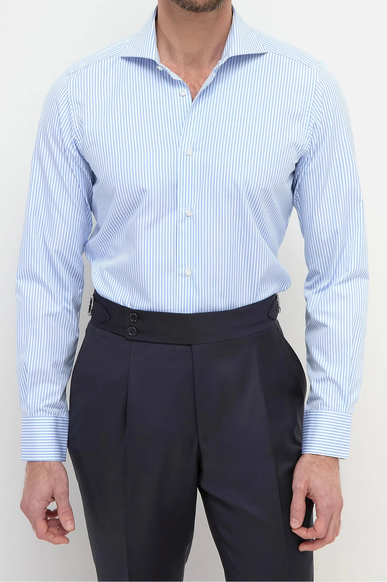Light Blue Striped Shirt - Made in Italy - Image 3