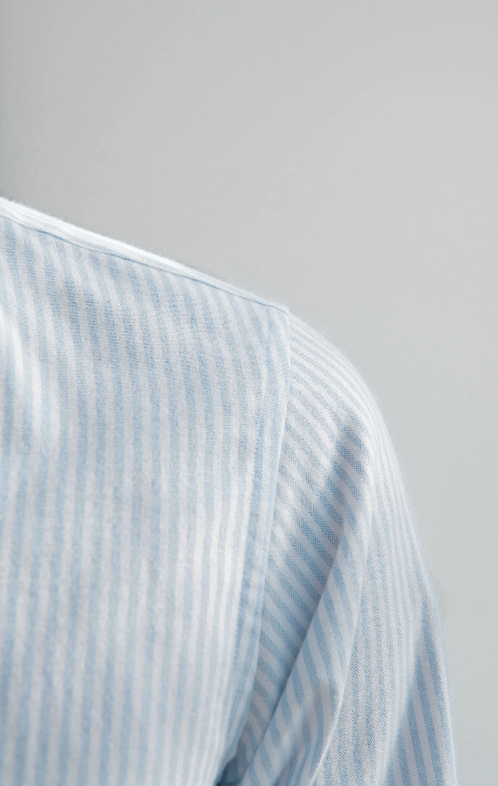 Light blue striped soft oxford button down shirt - Made In Italy - Image 3