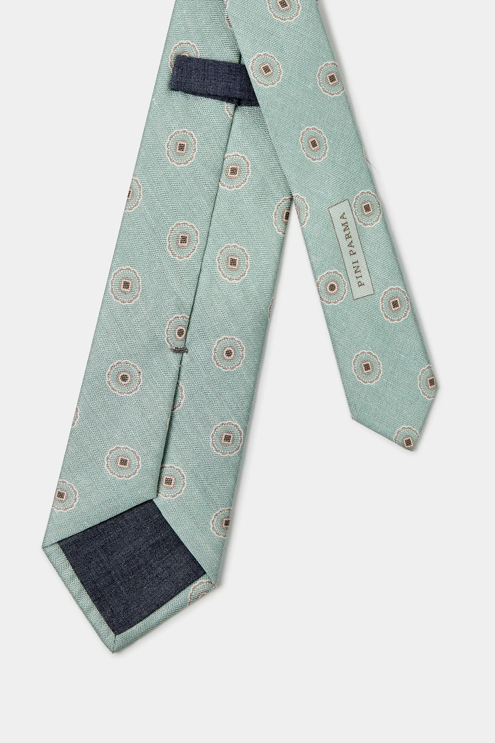 Light green macro fancy tie - Made in Italy - Image 3