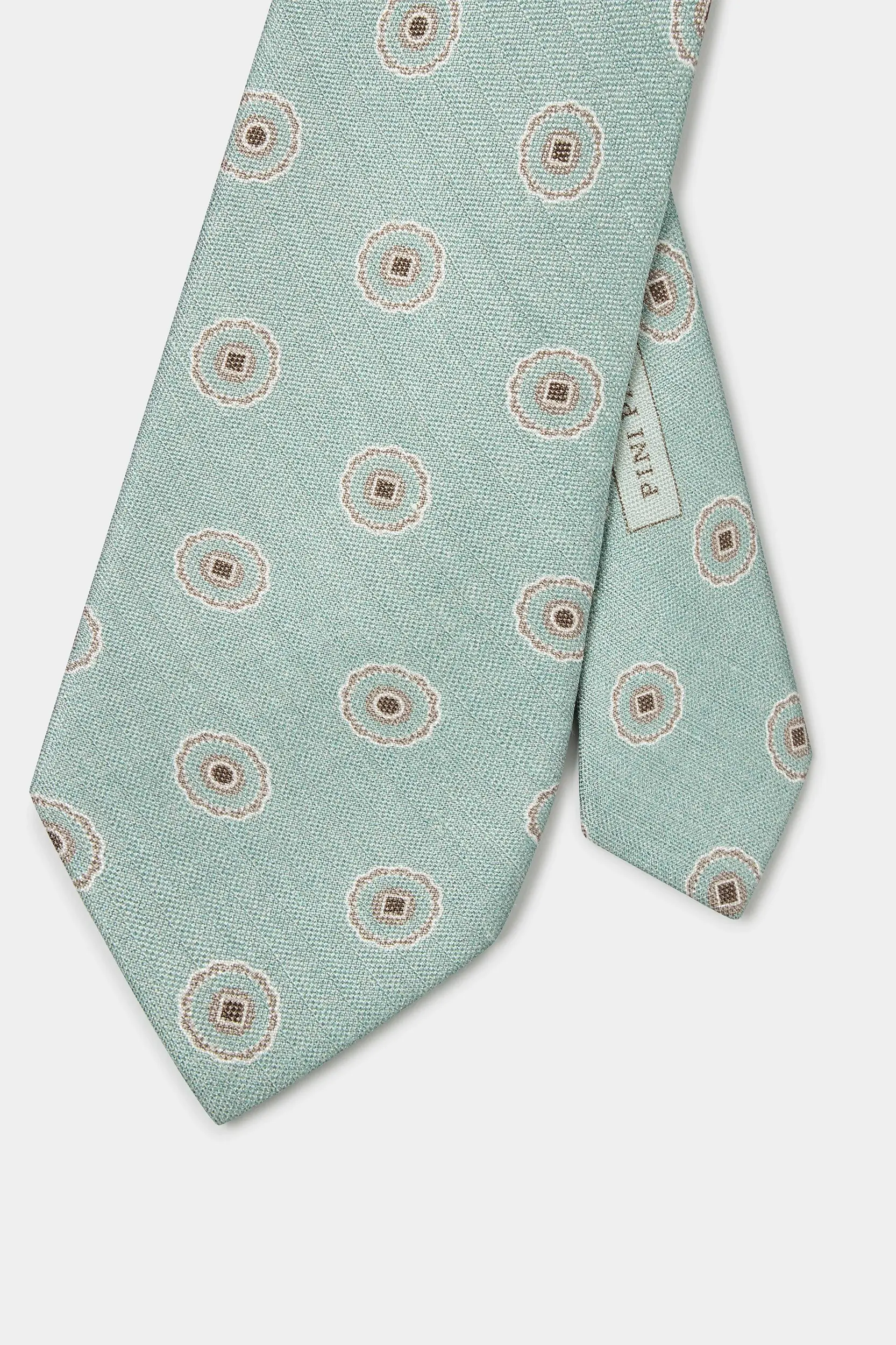 Light green macro fancy tie - Made in Italy - Image 4