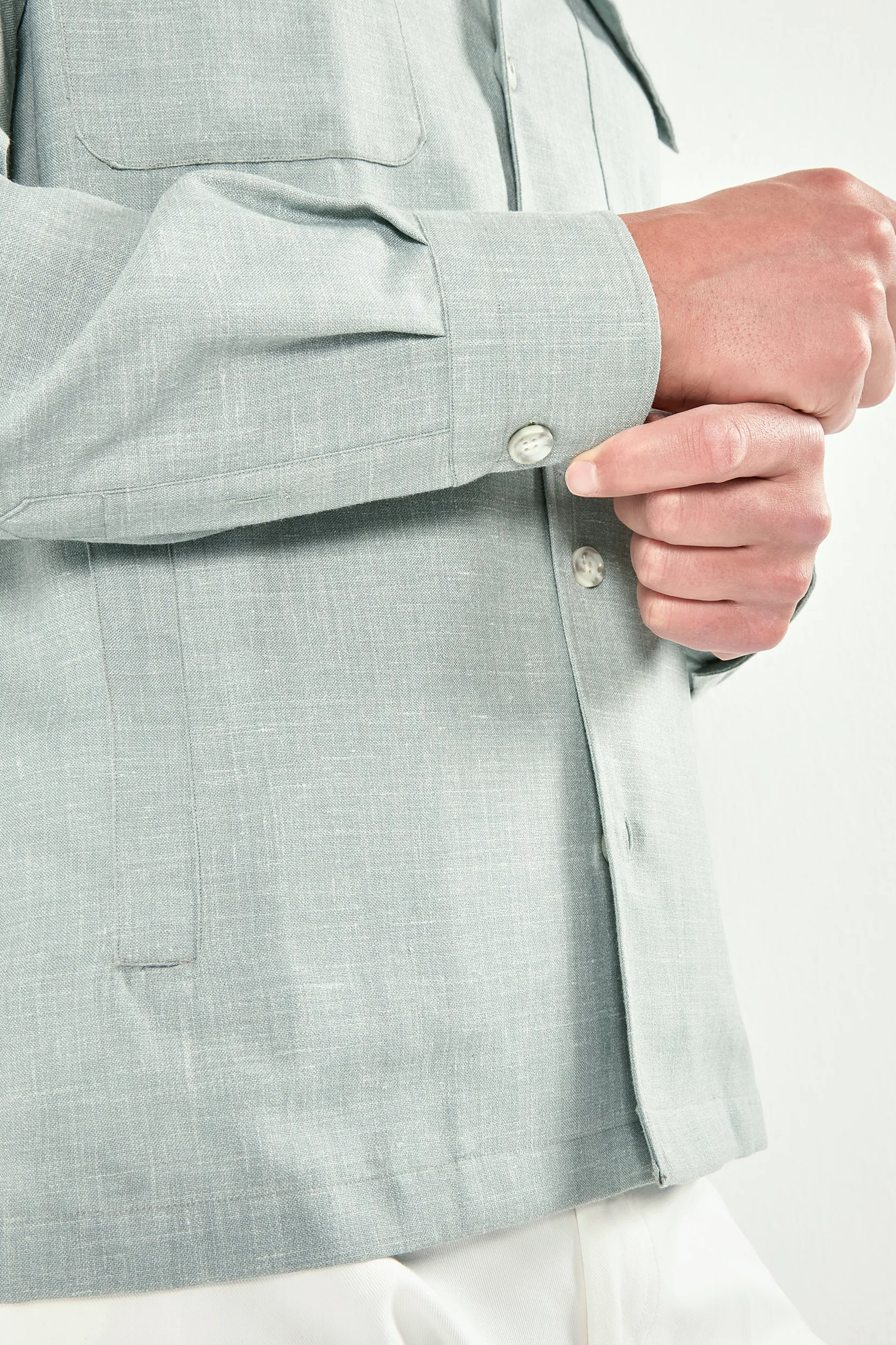 Light green overshirt - Made in Italy - Image 6