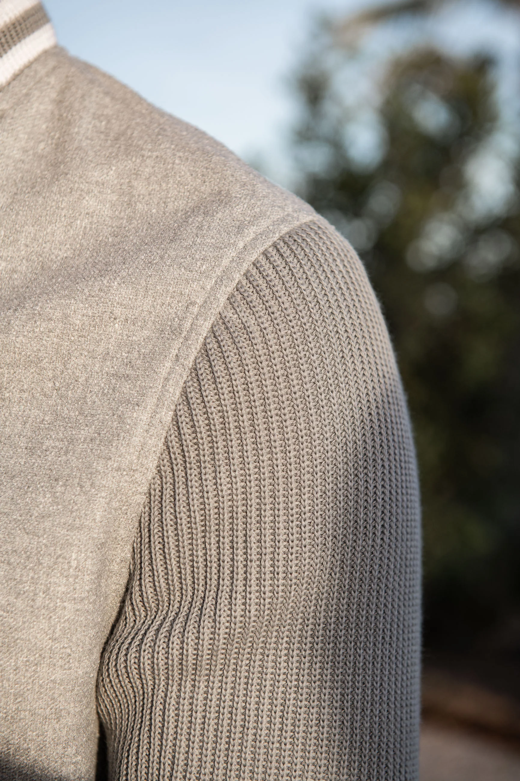 Light grey college jacket – Made in Italy - Image 2