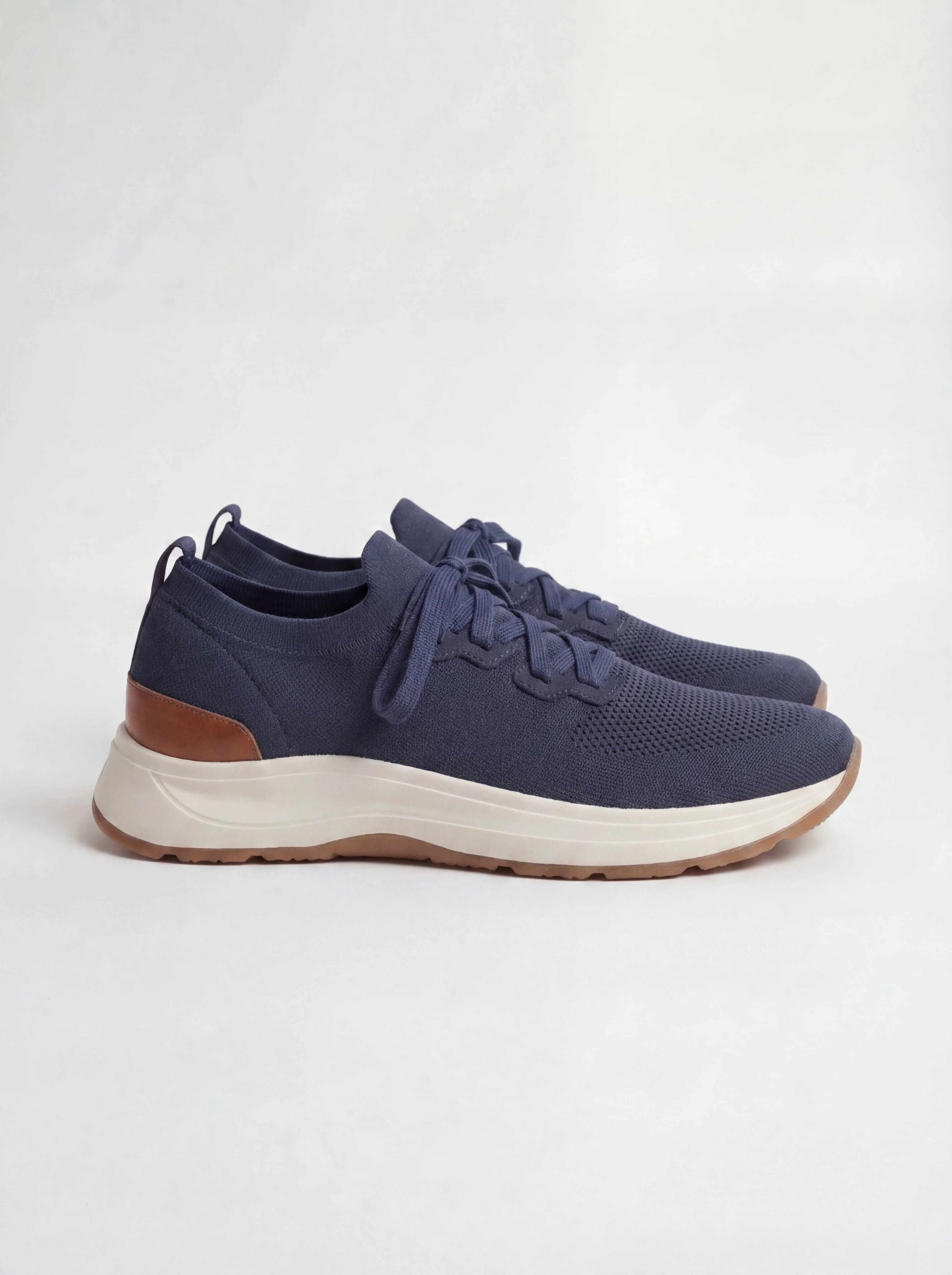 Ocean blue knitted sneakers - Made in Italy - Image 3