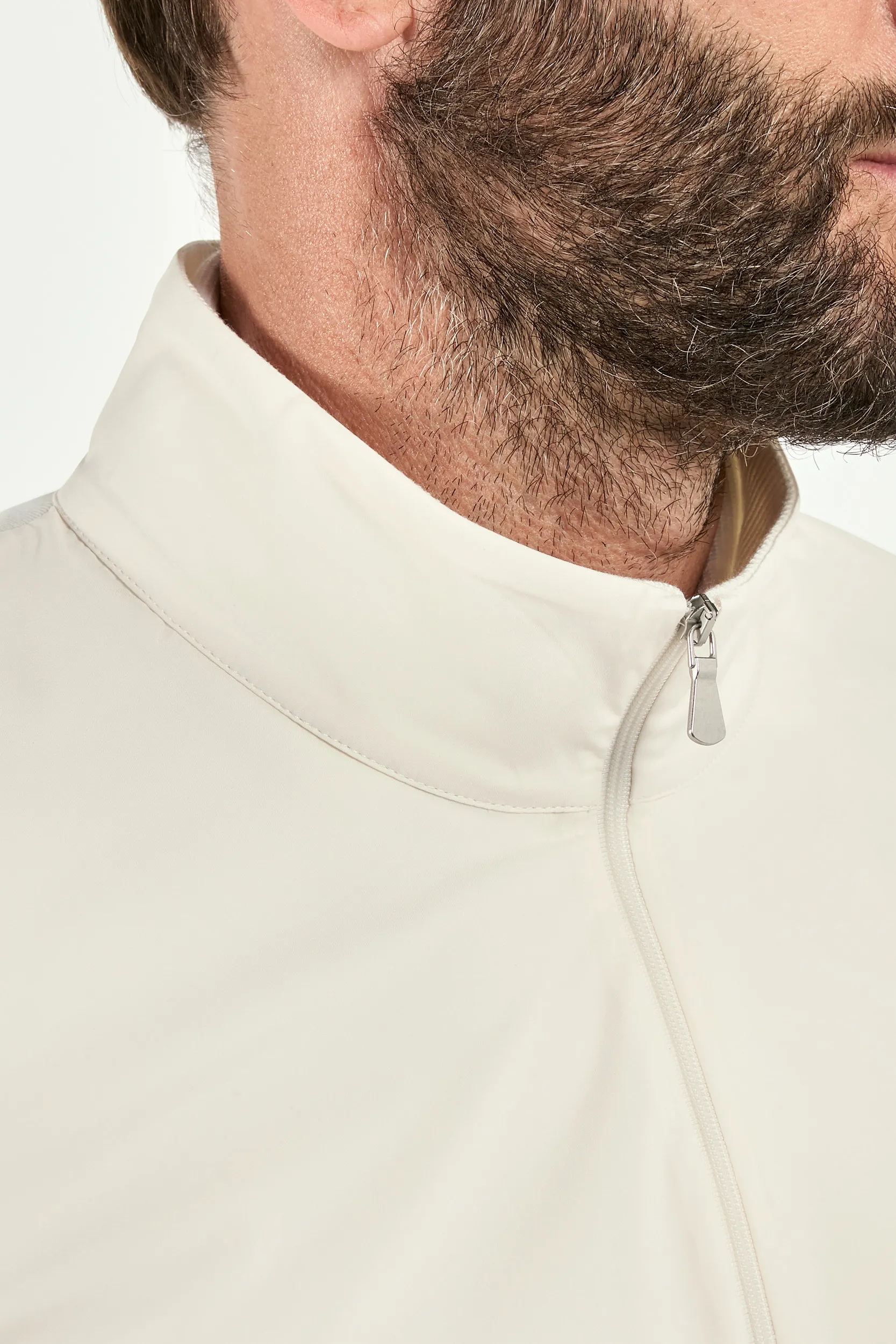 Off-white knit & nylon full zip - Made in Italy - Image 3