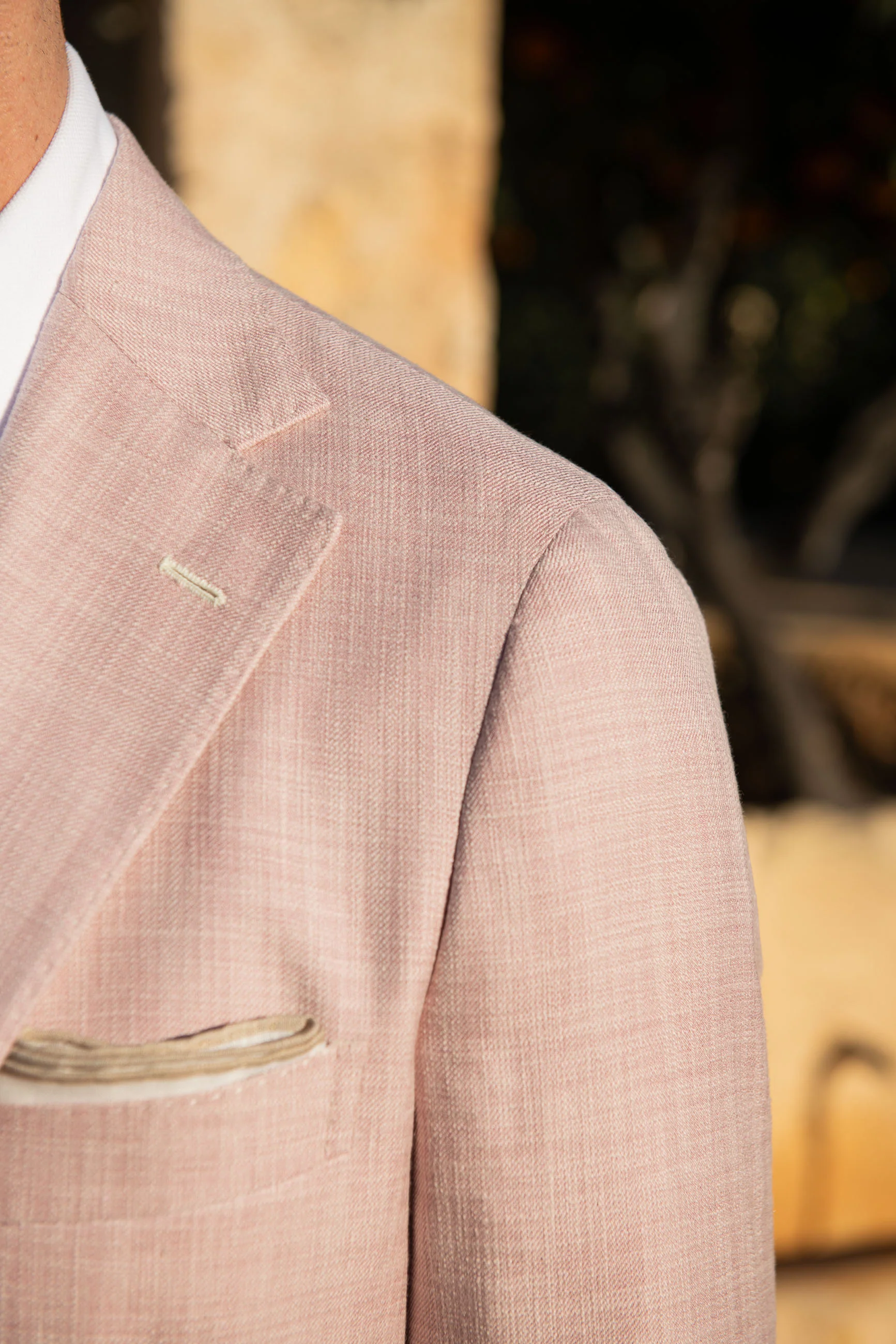 Pink jacket in cotton & silk - Made in Italy - Image 3