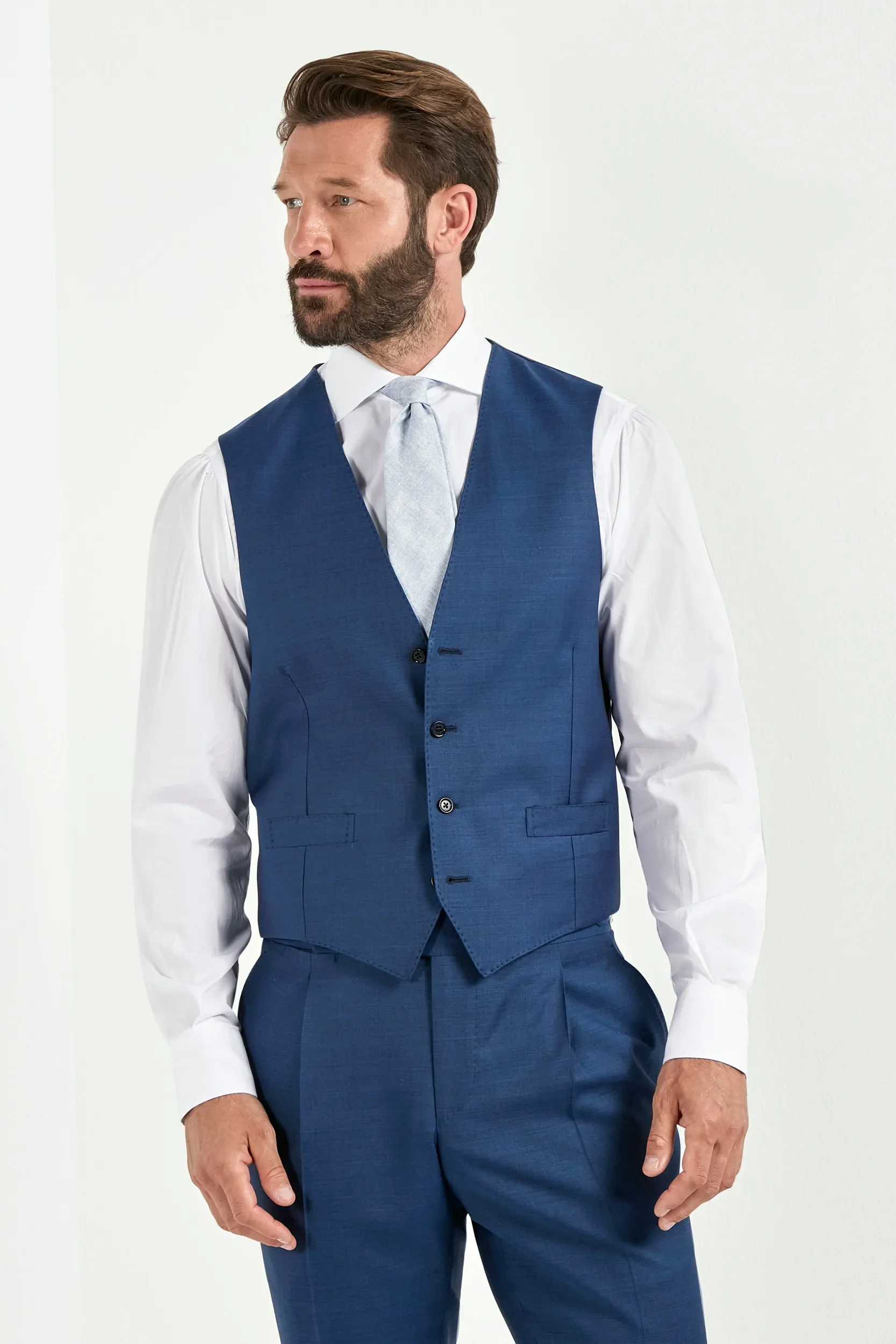Royal blue waistcoat - Made in Italy - Image 3