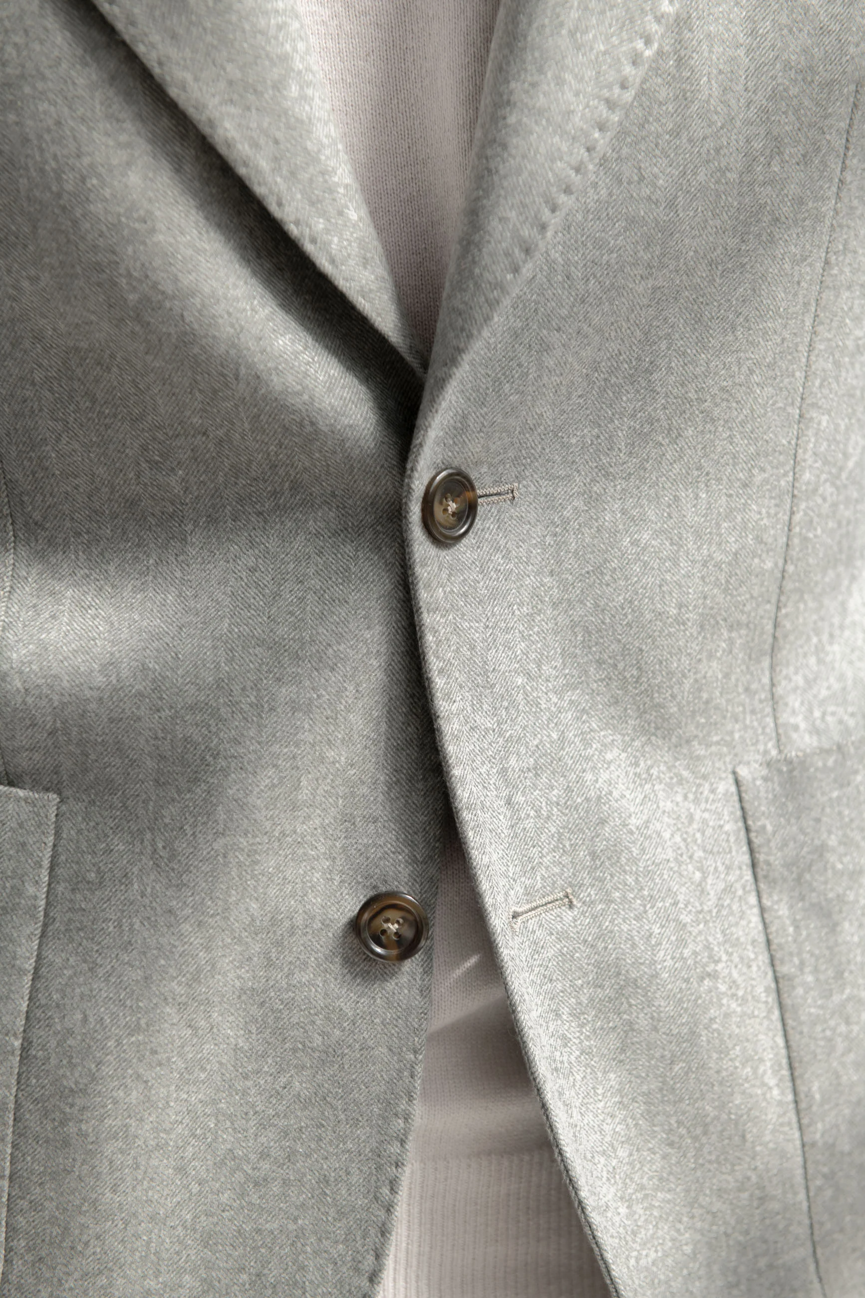 Sage herringbone jacket "Soragna Capsule Collection" - Made in Italy - Image 2