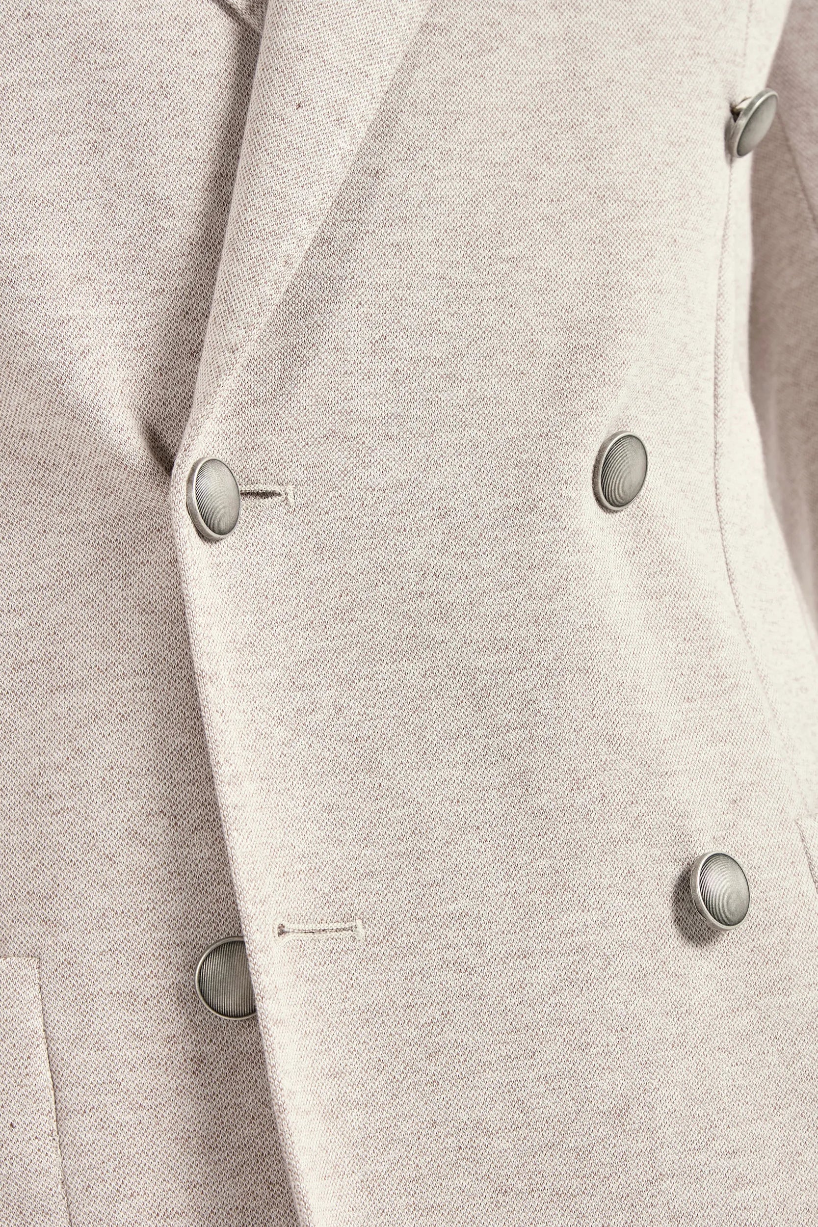 Sand double breasted jersey jacket - Made in Italy - Image 4