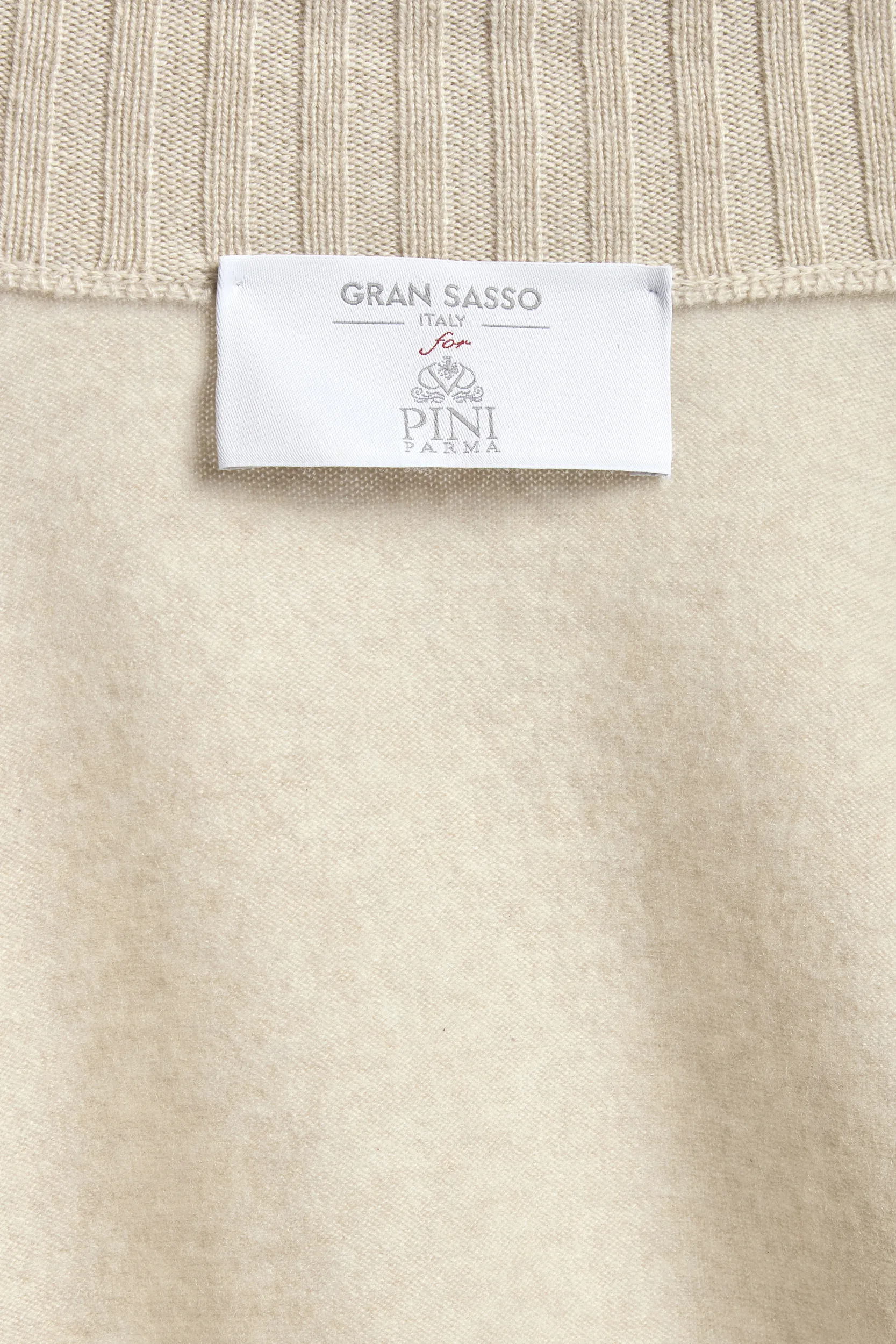 Stone cashmere knitted bomber – Made in Italy - Image 5