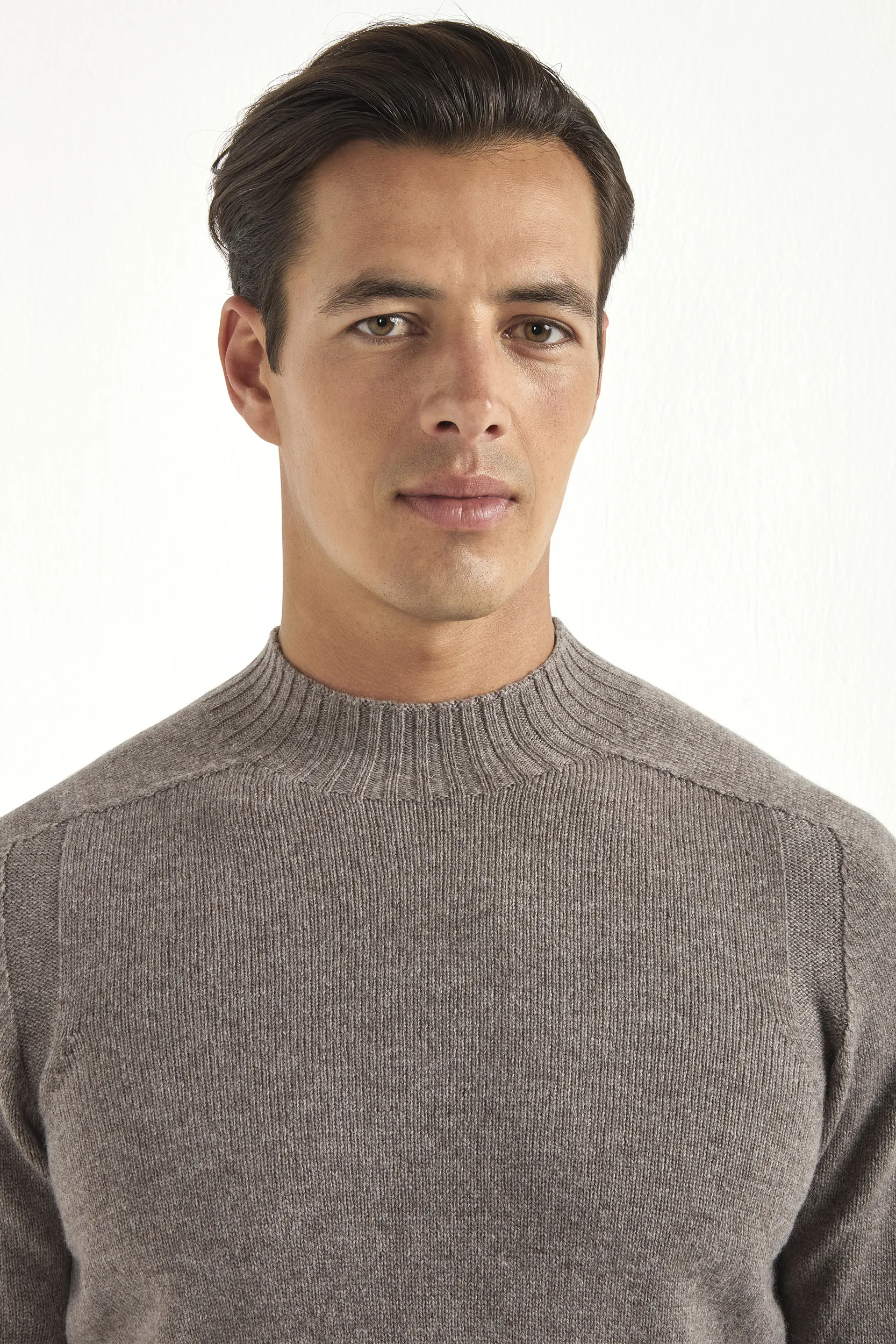 Taupe mock neck - Made in Italy - Image 3
